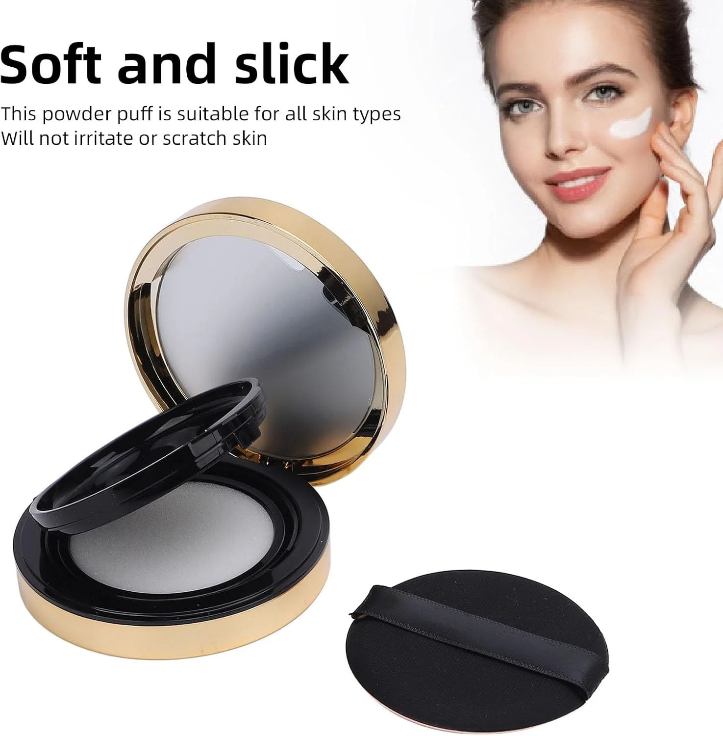 جعبه پد هوا قابل حمل، ظرف خالی پودر آرایشی، جعبه آرایش لوازم آرایشی، ظرف کرم BB با آینه، پد پودری، گیره، کاردک