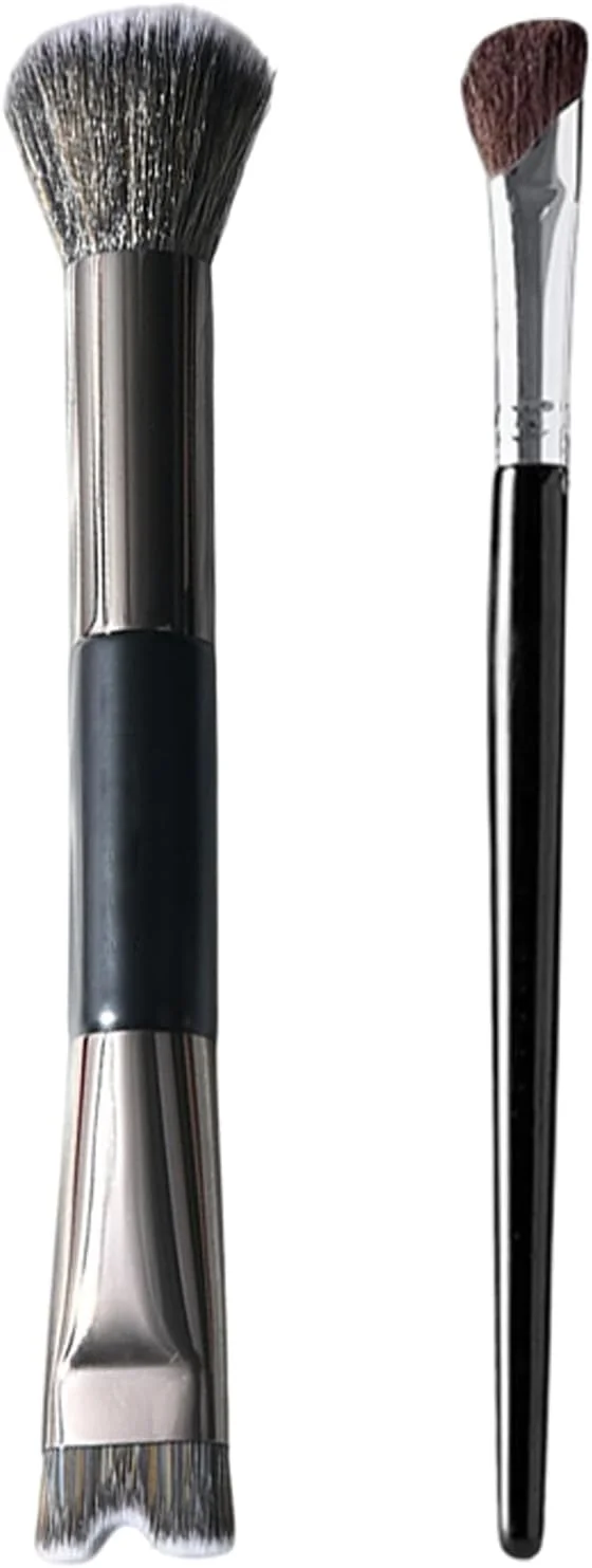 Nose Contour Brush - Angled Contour Brush,Double-Ended Make up Tool for Defining Highlighting Blending Eyeshadow Smudging Sculpting Nose Contour Brush - Angled Contour Brush,Double-Ended Make up Tool for Defining Highlighting Blending Eyeshadow Smudging Sculpting