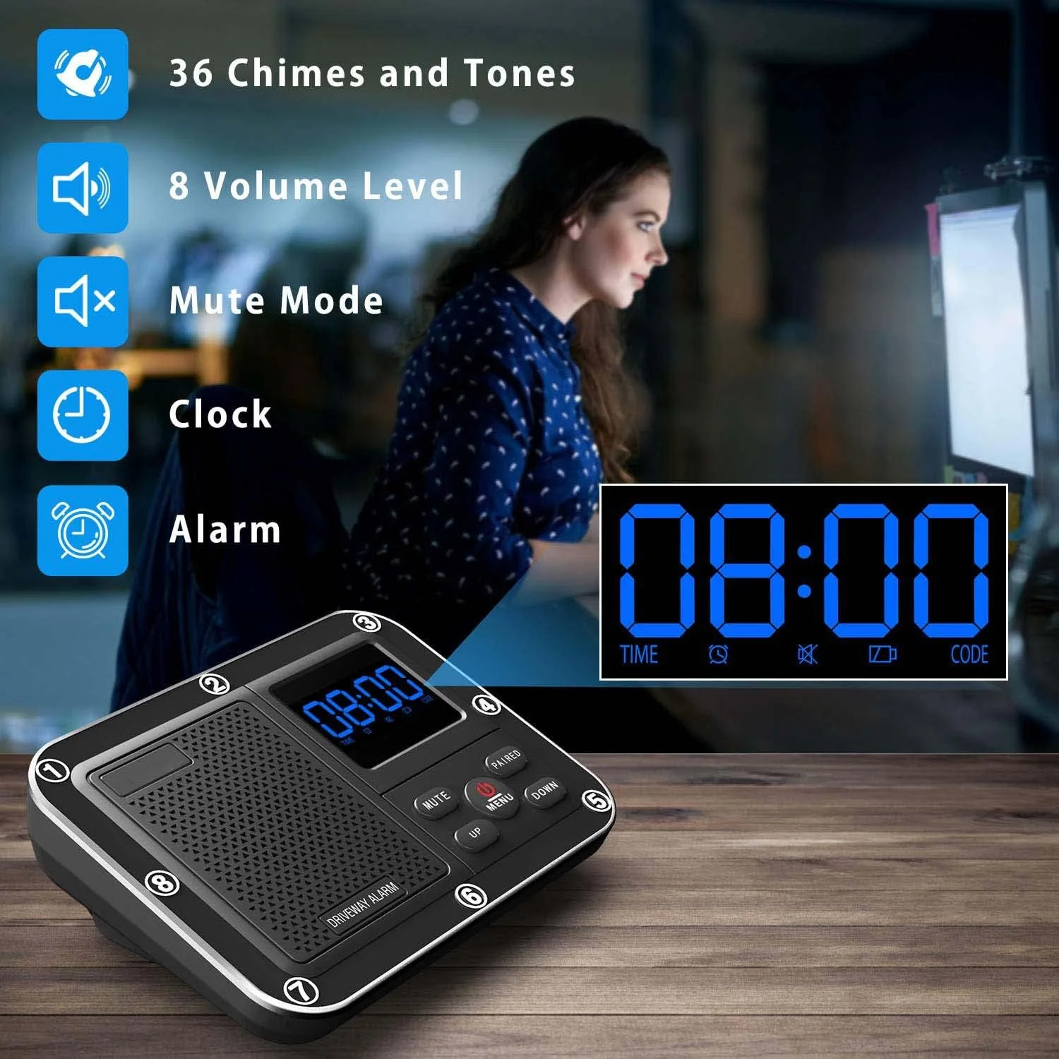 آلارم خورشیدی درب ورودی Excefore، برد بلند 550 متری، آلارم بیسیم خورشیدی درب ورودی، حسگر و آشکارساز حرکتی مقاوم در برابر آب و هوا در فضای باز، سیستم هشدار درب ورودی با باتری قابل شارژ آلارم خورشیدی درب ورودی Excefore، برد بلند 550 متری، آلارم بیسیم خورشیدی درب ورودی، حسگر و آشکارساز حرکتی مقاوم در برابر آب و هوا در فضای باز، سیستم هشدار درب ورودی با باتری قابل شارژ