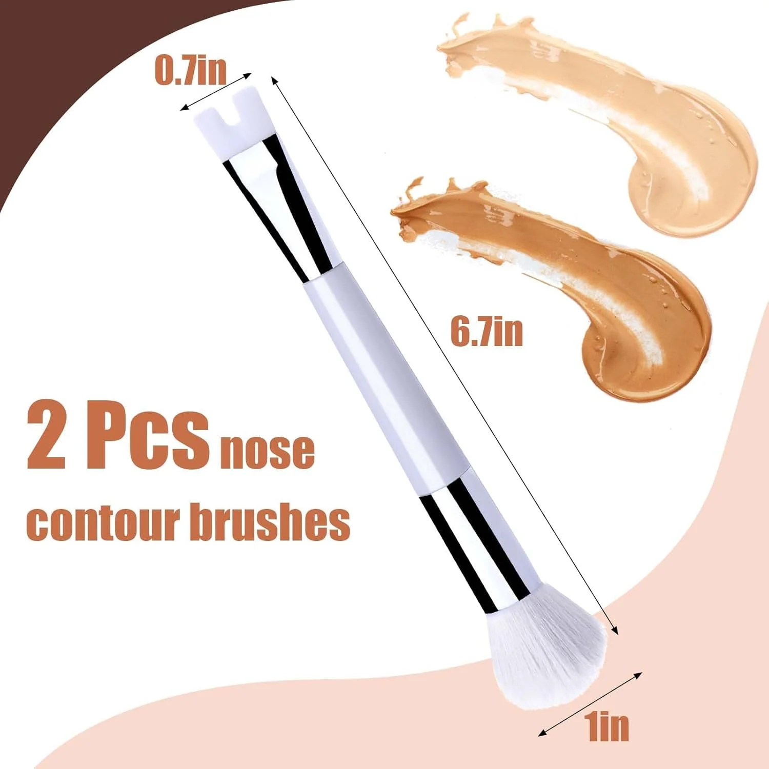 ست 2 عددی براش کانتور بینی NALACAL مدل U شکل، براش آرایشی 2 در 1 برای کانتور آسان بینی، ابزار براش دو طرفه نوآورانه و منحصر به فرد برای کانتورینگ بینی برای مبتدیان/دوستداران آرایش ست 2 عددی براش کانتور بینی NALACAL مدل U شکل، براش آرایشی 2 در 1 برای کانتور آسان بینی، ابزار براش دو طرفه نوآورانه و منحصر به فرد برای کانتورینگ بینی برای مبتدیان/دوستداران آرایش
