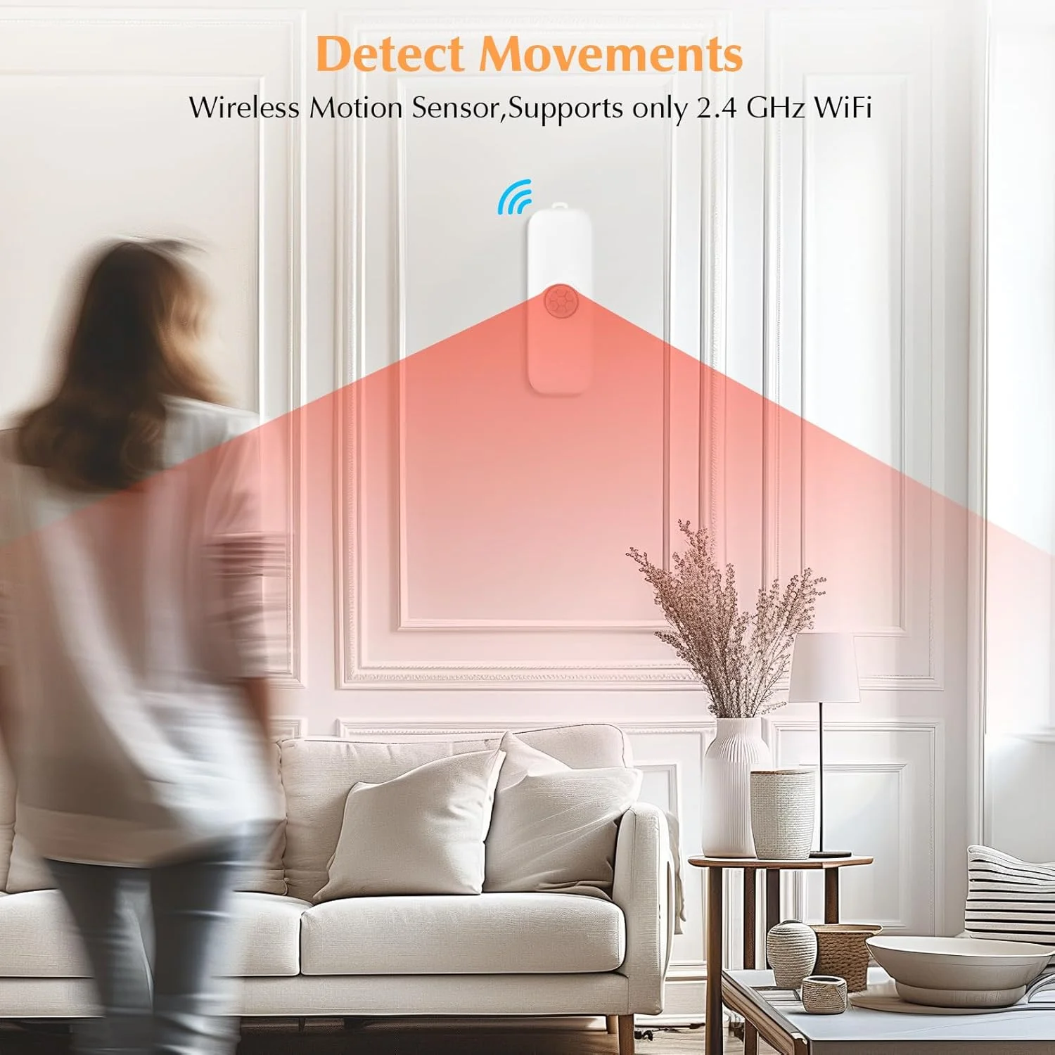 سنسور حرکتی وای فای eMylo، ردیاب حرکتی هوشمند، سنسورهای حرکتی مادون قرمز، سیستم امنیتی خانه، ردیاب حرکتی PIR، هشدار اعلان برنامه، سازگار با برنامه Smart Life