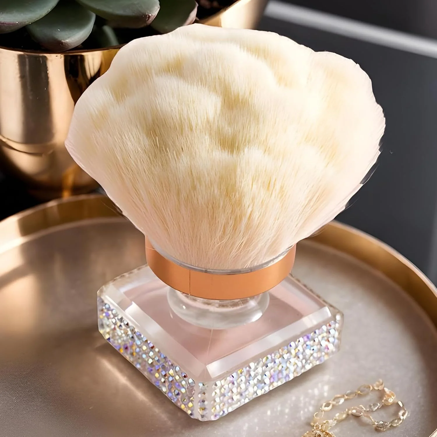 براش پودر فیکس | براش پودر صورت شل | ابزار چند منظوره آرایش و مانیکور برای تمیز کردن ناخن، کانتورینگ و هایلایت