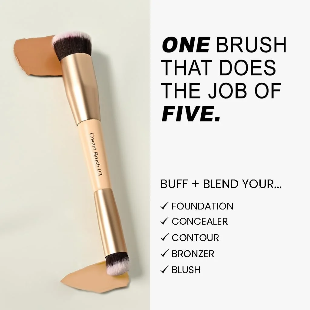 براش دو طرفه کرم پودر و کانسیلر میلاگرو بیوتی (3) – ابزار آرایشی 2 در 1 برای استفاده از کرم و مایع، ترکیب یکپارچه، پوشش دقیق، مناسب برای مسافرت، وگان و بدون تست حیوانی براش دو طرفه کرم پودر و کانسیلر میلاگرو بیوتی (3) – ابزار آرایشی 2 در 1 برای استفاده از کرم و مایع، ترکیب یکپارچه، پوشش دقیق، مناسب برای مسافرت، وگان و بدون تست حیوانی