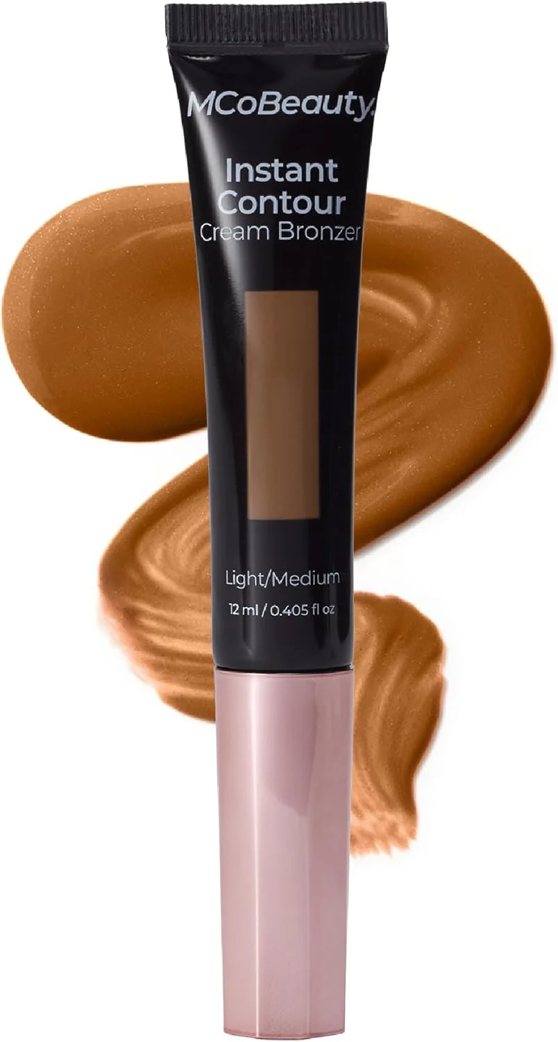 کانتور فوری ام سی او بیوتی، روشن/متوسط، برای فرم دهی و مشخص کردن خطوط طبیعی صورت، لوازم حمام، پشتیبانی، وگان، بدون تست حیوانی