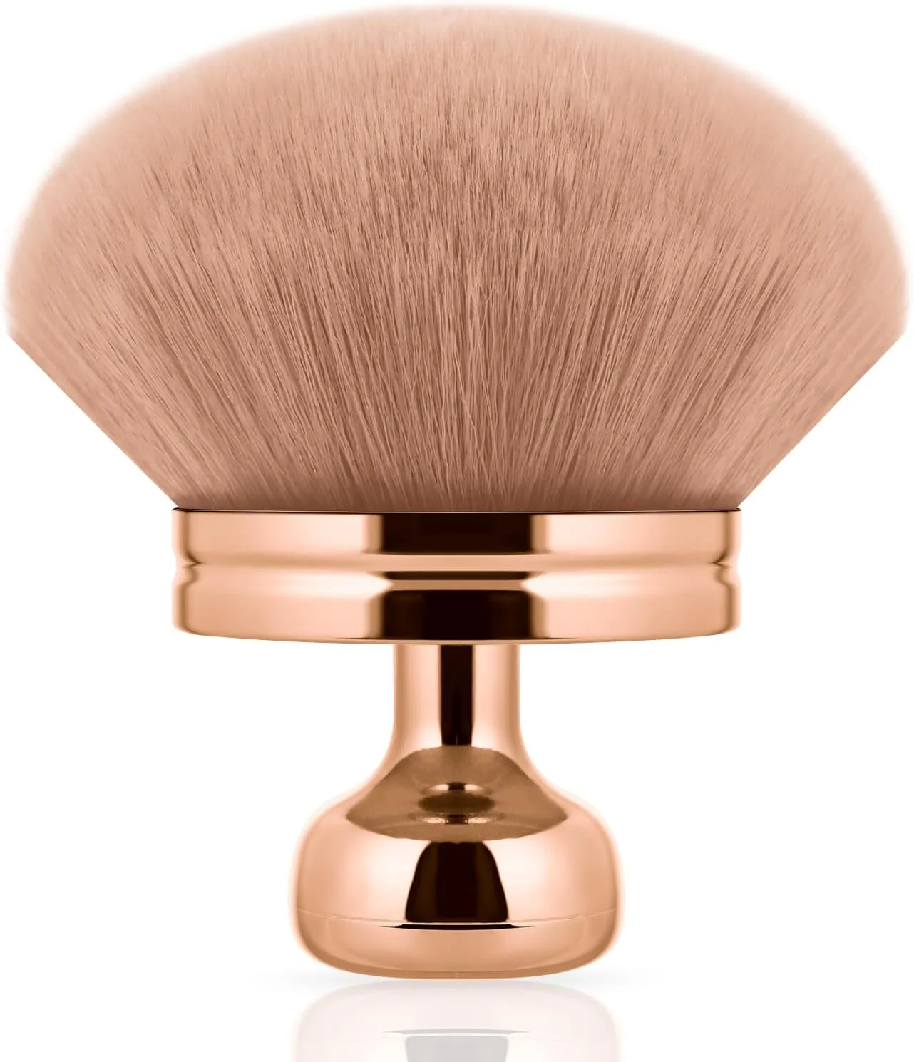 براش آرایشی فوق العاده بزرگ برای برنزه کننده خودکار، اپلیکاتور پشت برای برنزه کردن، براش بدن نرم و راحت برای ترکیب برنزه کننده بیضی شکل برای آرایش صورت و پا (رنگ رز)