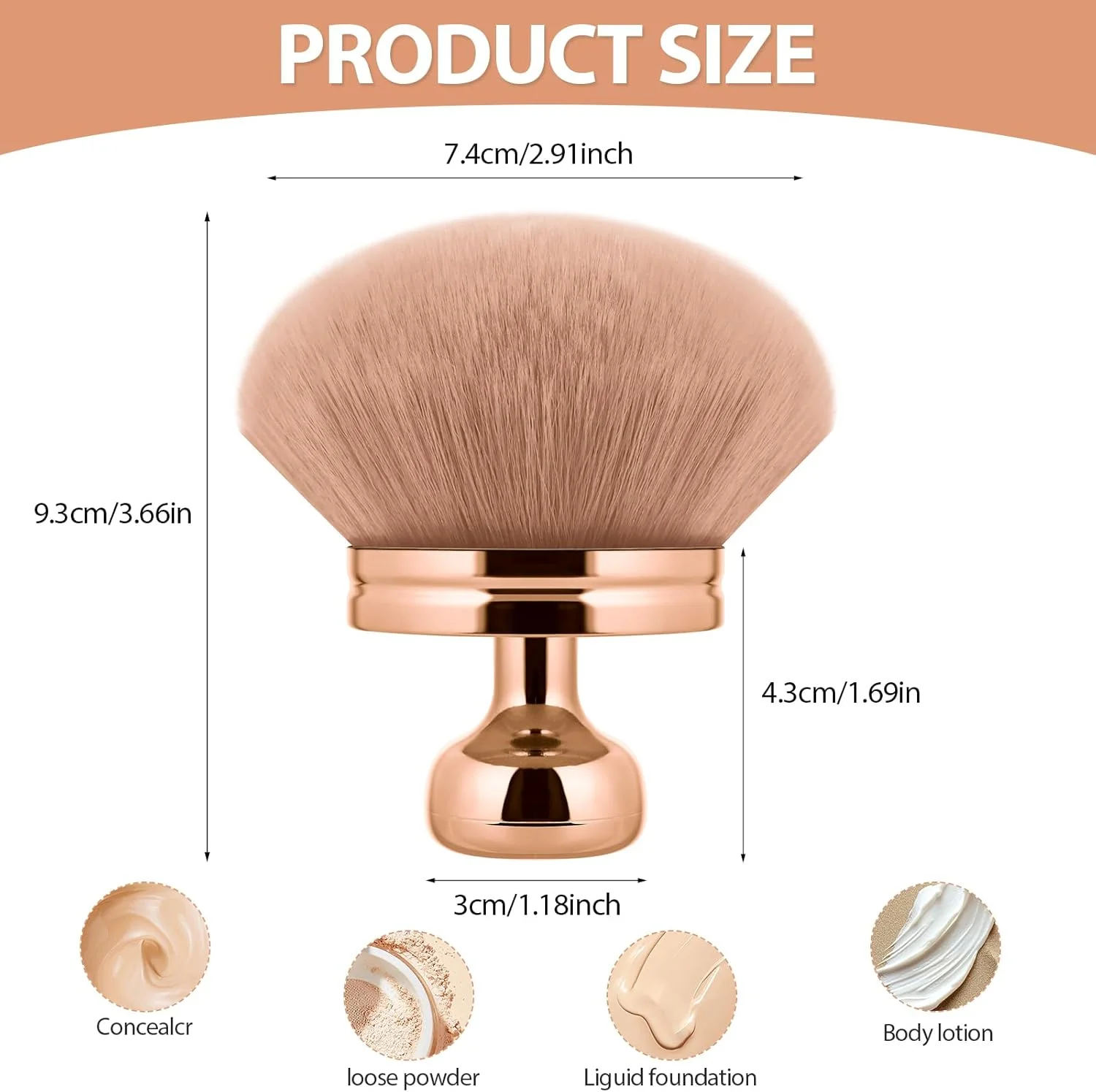 براش آرایشی فوق العاده بزرگ برای برنزه کننده خودکار، اپلیکاتور پشت برای برنزه کردن، براش بدن نرم و راحت برای ترکیب برنزه کننده بیضی شکل برای آرایش صورت و پا (رنگ رز) براش آرایشی فوق العاده بزرگ برای برنزه کننده خودکار، اپلیکاتور پشت برای برنزه کردن، براش بدن نرم و راحت برای ترکیب برنزه کننده بیضی شکل برای آرایش صورت و پا (رنگ رز)