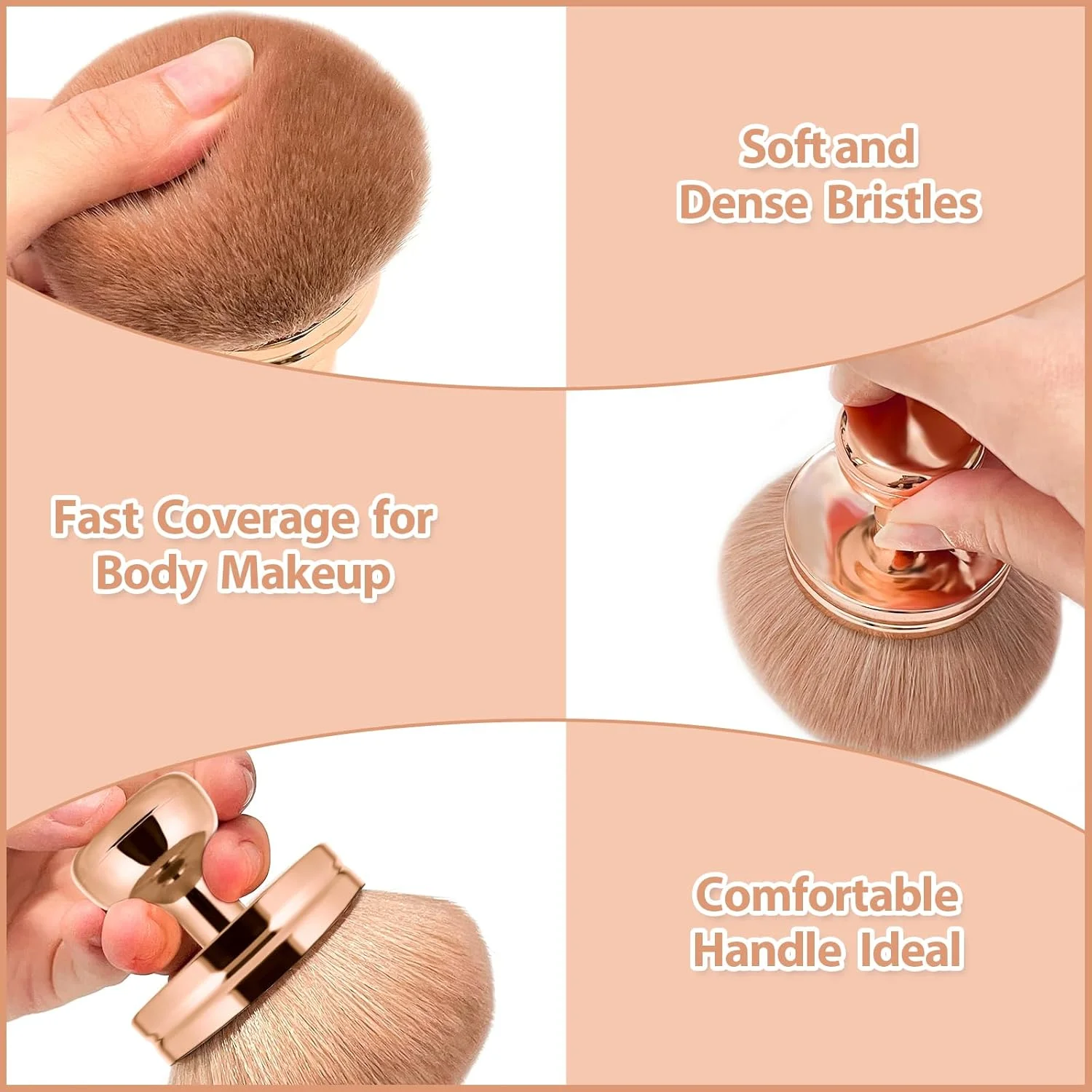 براش آرایشی فوق العاده بزرگ برای برنزه کننده خودکار، اپلیکاتور پشت برای برنزه کردن، براش بدن نرم و راحت برای ترکیب برنزه کننده بیضی شکل برای آرایش صورت و پا (رنگ رز) براش آرایشی فوق العاده بزرگ برای برنزه کننده خودکار، اپلیکاتور پشت برای برنزه کردن، براش بدن نرم و راحت برای ترکیب برنزه کننده بیضی شکل برای آرایش صورت و پا (رنگ رز)