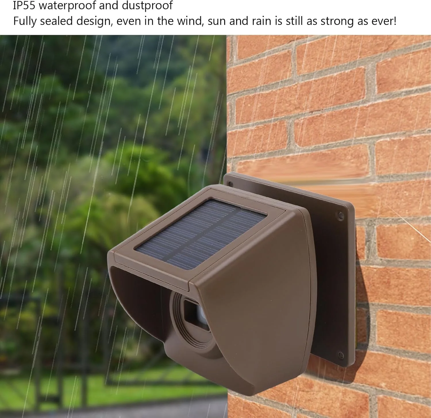 آلارم خورشیدی درب ورودی، ردیاب حرکتی بی سیم با برد طولانی 800 متری برای فضای باز، آلارم حسگر، سیستم هشدار رمپ ضد آب IP55 برای امنیت و حفاظت خانه