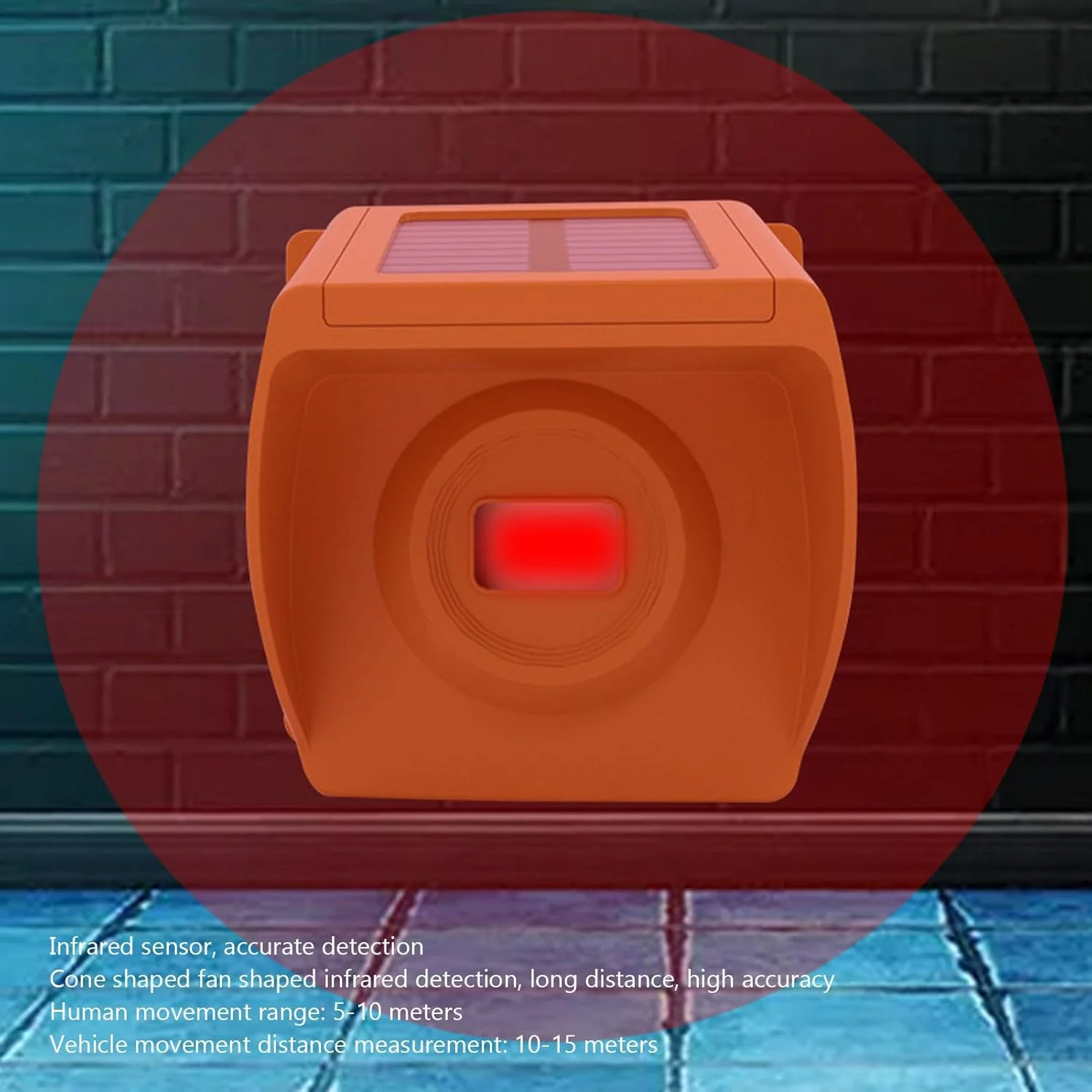 آلارم خورشیدی درب ورودی، ردیاب حرکتی بی سیم با برد طولانی 800 متری برای فضای باز، آلارم حسگر، سیستم هشدار رمپ ضد آب IP55 برای امنیت و حفاظت خانه