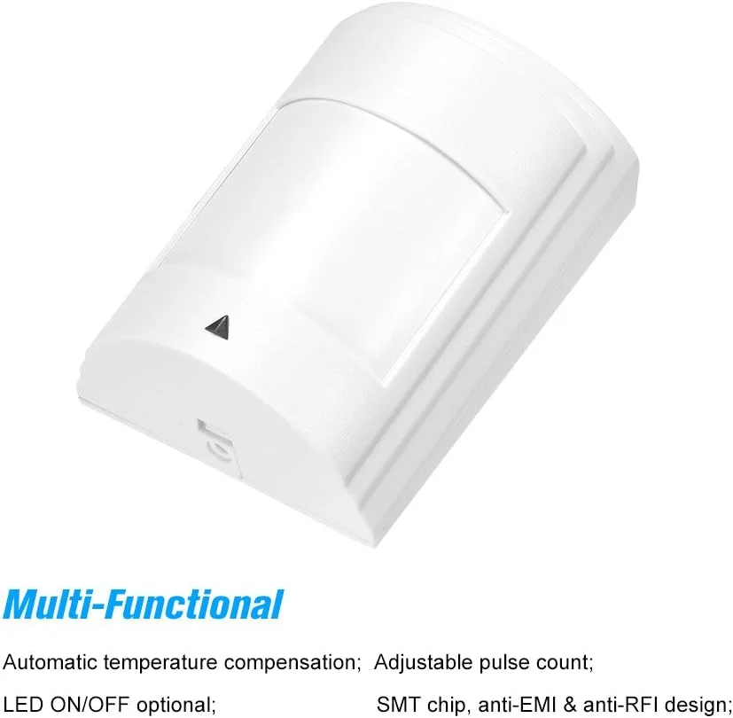 سنسور حرکتی PIR سیم دار DFHJ، آشکارساز مادون قرمز غیرفعال با زاویه دید گسترده برای سیستم دزدگیر امنیتی منزل