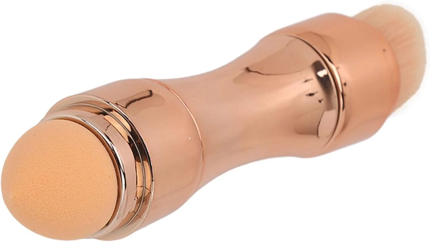 ست برس آرایشی مینی صورت، سر اسفنجی الاستیک دو سر 4 در 1 برس آرایشی غنی برای لب و پودر