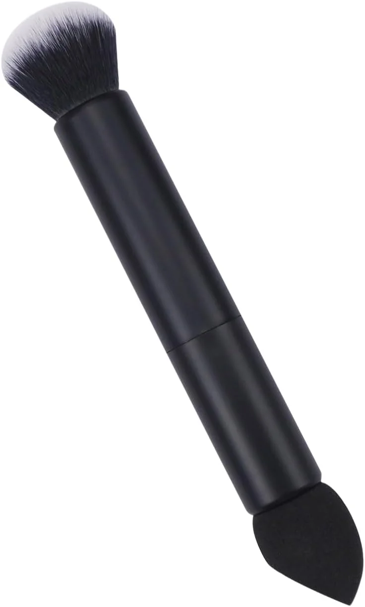 براش کانتور دو طرفه، براش پودر خط رویش مو، براش پودر ریشه مو 2 در 1 برای استفاده دقیق، ترکیب، هایلایت، کانتورینگ، پوشاندن خط رویش مو، براش کانسیلر، ترمیم ریشه مو