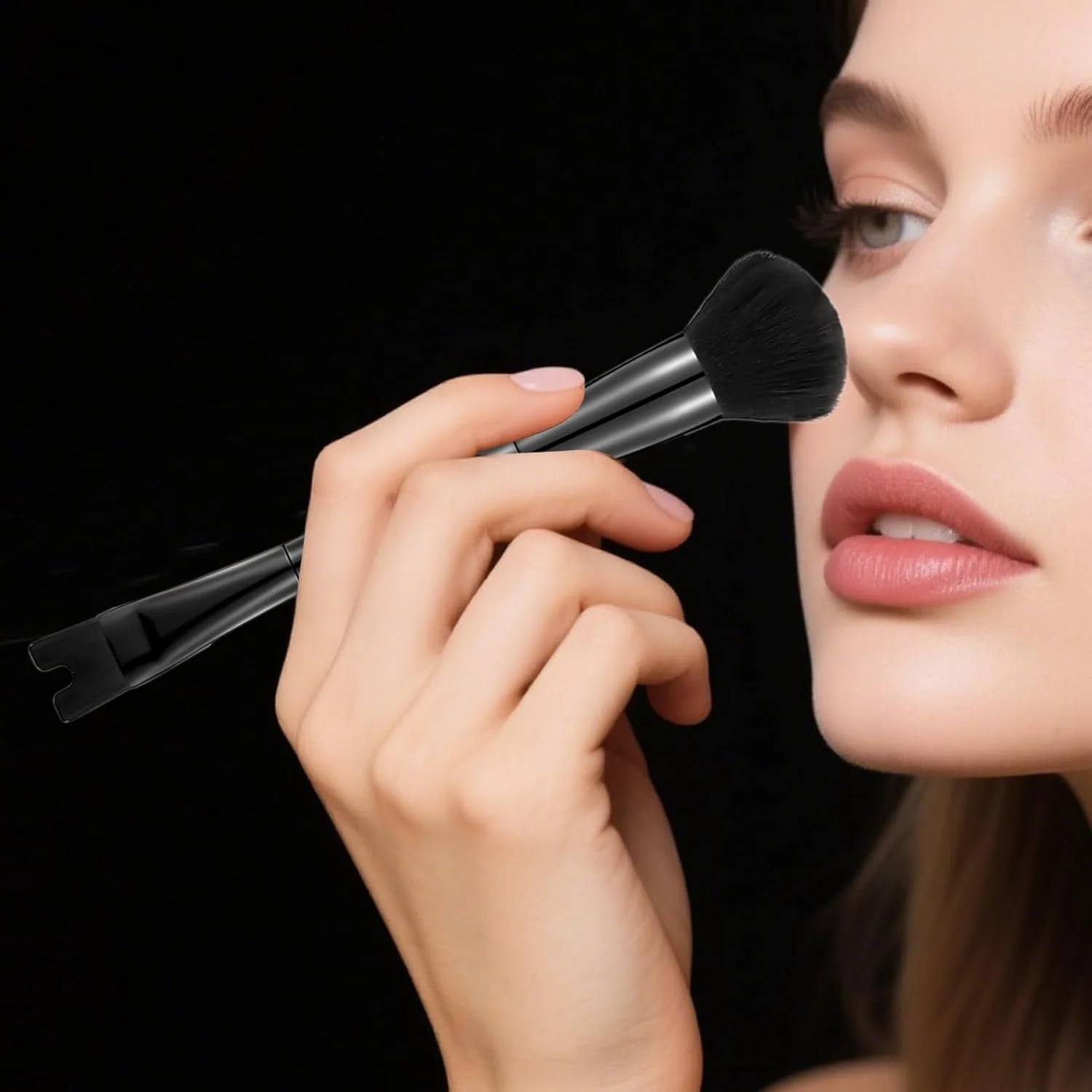 براش کانتور | براش آرایشی 2 در 1 | ابزار آرایشی حرفه ای دو طرفه با شکل U برای مشخص کردن، فرم دادن و ترکیب کردن برای مبتدیان براش کانتور | براش آرایشی 2 در 1 | ابزار آرایشی حرفه ای دو طرفه با شکل U برای مشخص کردن، فرم دادن و ترکیب کردن برای مبتدیان