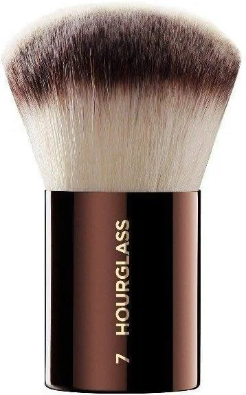 براش آرایشی پودر حرفه ای Hourglass، براش شماره 7، موهای دوگانه، دسته برنزی متالیک