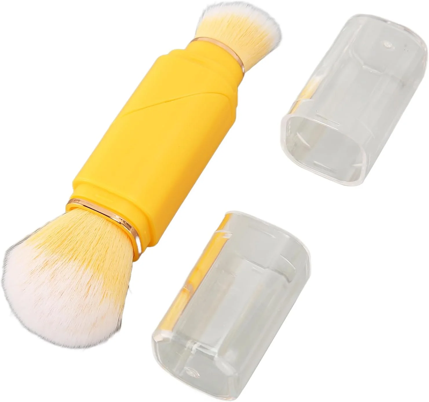 براش آرایشی دو سر، براش 2 در 1 دو طرفه سازگار با پوست، قدرت جذب پودر بالا برای استفاده روزانه