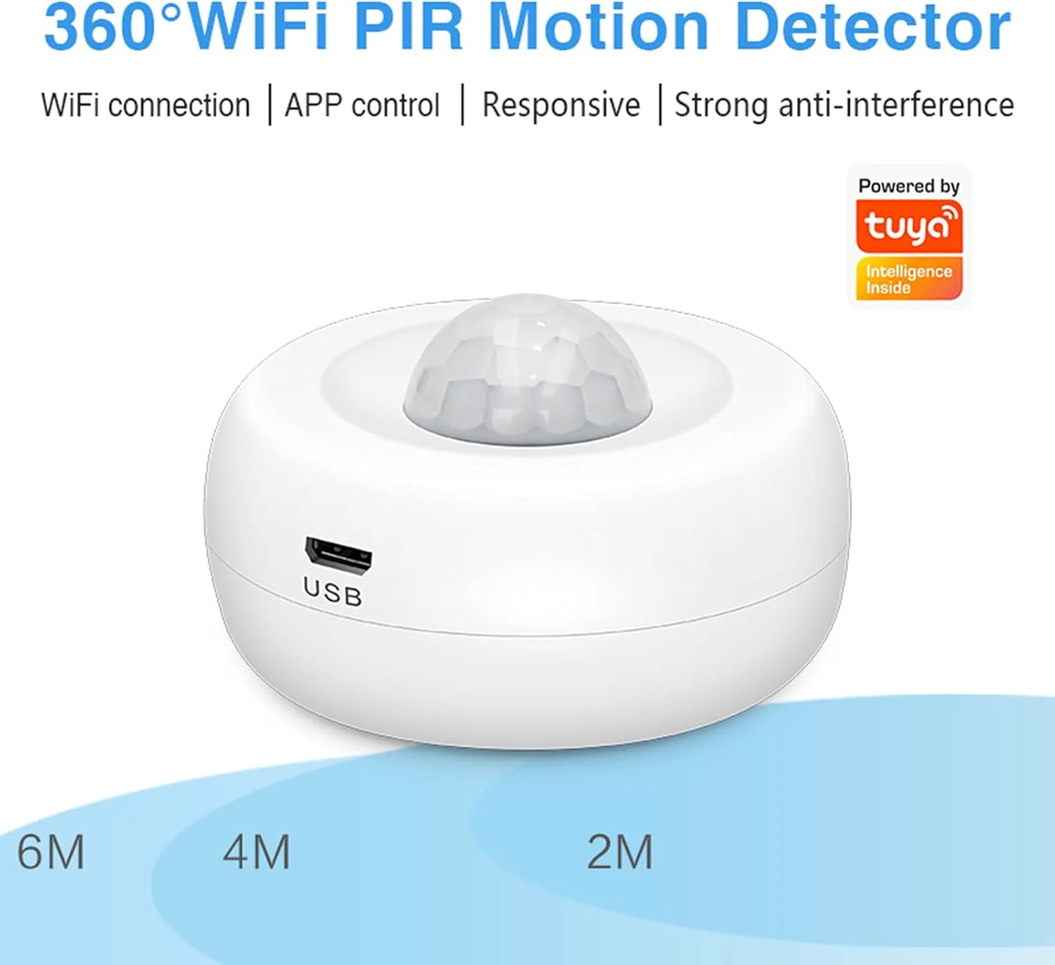 سنسور حرکتی PIR وای فای Boxue، آشکارساز مادون قرمز غیرفعال بی سیم، سیستم امنیتی دزدگیر، کنترل برنامه Tuya، سیستم امنیتی خانه هوشمند