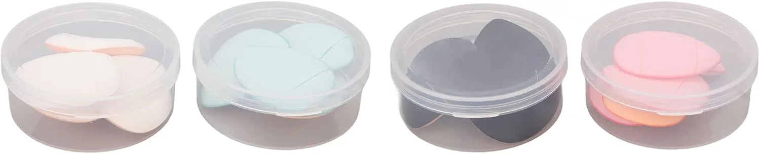 پدهای آرایشی مینیاتوری انگشتی با شکل مثلثی، پدهای اسفنجی آرایشی برای کانتورینگ مواد یکنواخت و زیبا، هدیه ای برای صورت، 20 عدد اسفنج 4 رنگ