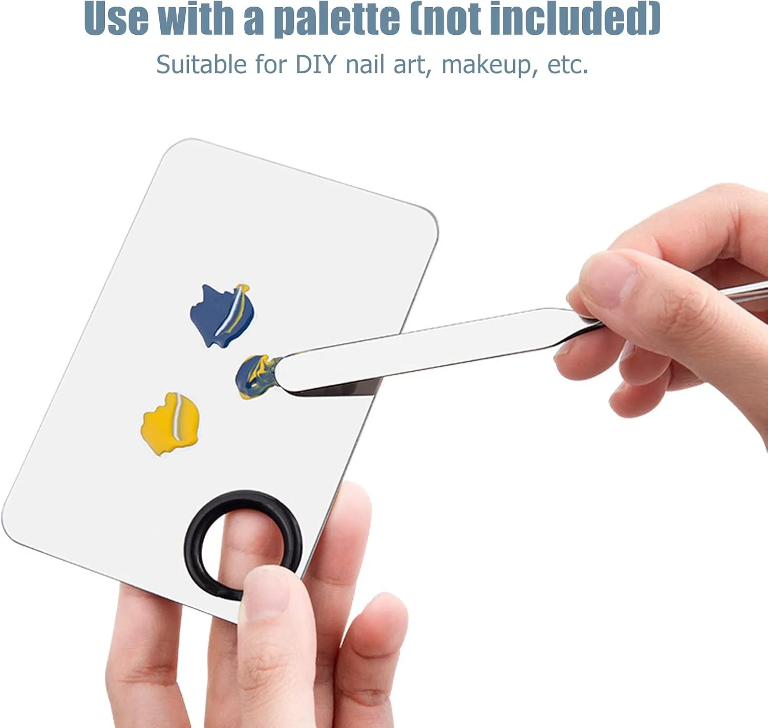 کاردک همزن لوازم آرایشی ابزار آرایش فولاد ضد زنگ برای سالن ناخن و ترکیب رنگ آرایش کاردک همزن لوازم آرایشی ابزار آرایش فولاد ضد زنگ برای سالن ناخن و ترکیب رنگ آرایش