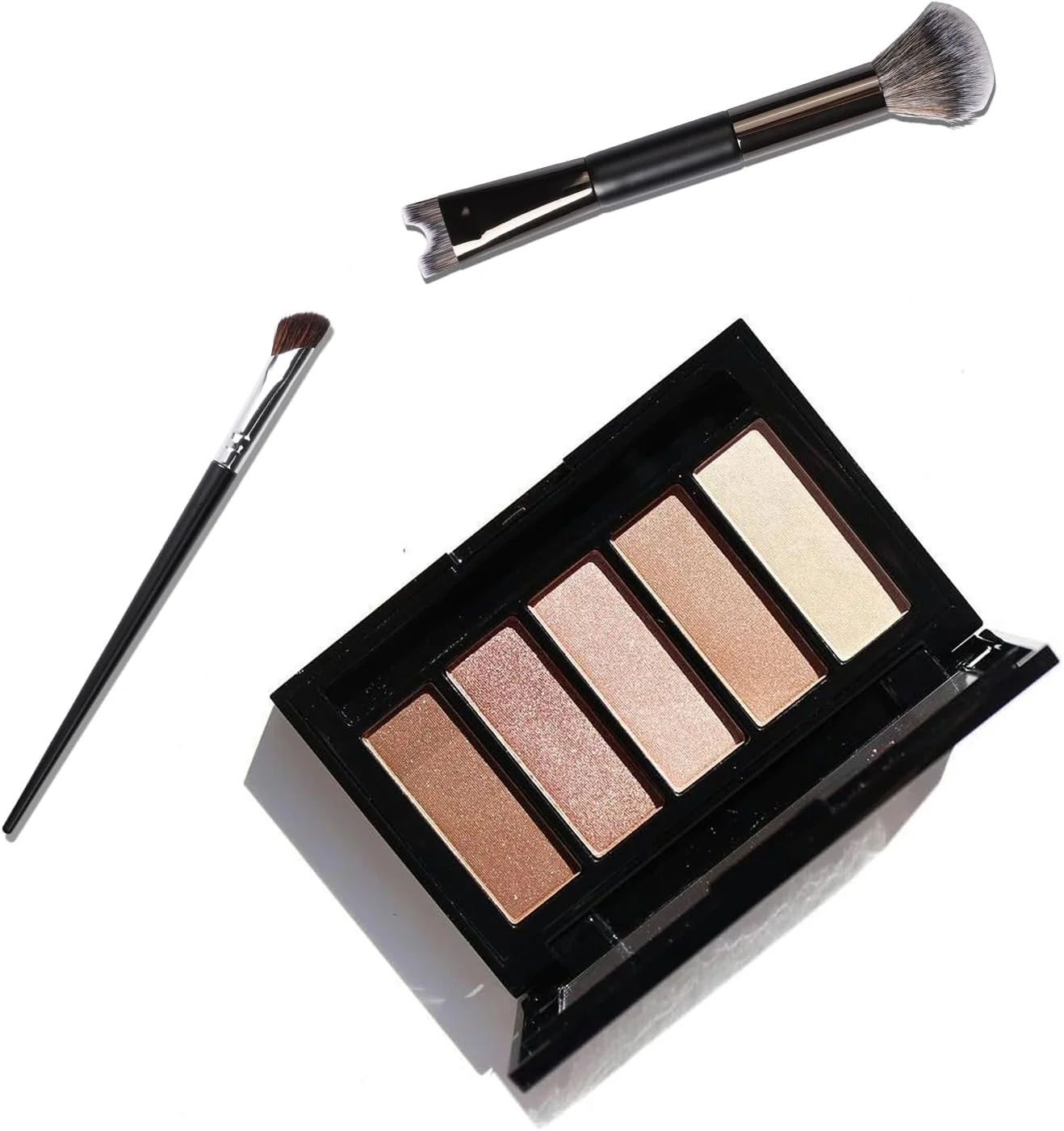 ست براش کانتور بینی 2 عددی، براش U شکل 2 در 1 و براش کرکی، ست براش آرایشی استخوان گونه برای فرم دهی و مشخص کردن بینی