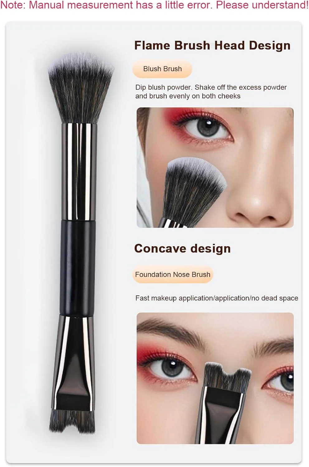 براش کانتور بینی، براش کانتورینگ بینی، ابزار آرایشی با موهای مصنوعی U شکل برای ترکیب سایه چشم، پخش کردن و فرم دادن