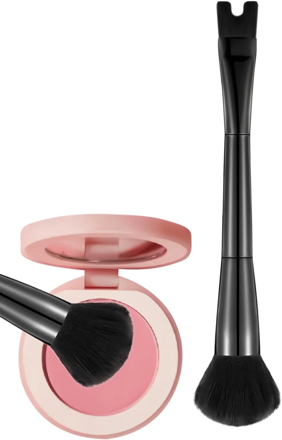 براش کانتور - براش رژگونه 2 در 1، ابزار آرایشی دو طرفه U شکل برای فرم دهی، مشخص کردن، ترکیب و کانتورینگ استخوان گونه و بینی براش کانتور - براش رژگونه 2 در 1، ابزار آرایشی دو طرفه U شکل برای فرم دهی، مشخص کردن، ترکیب و کانتورینگ استخوان گونه و بینی