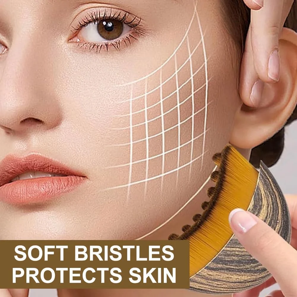 براش کانتور صورت جدید، براش خشک شویی صورت، ماساژور صورت، طراحی ارگونومیک برای انطباق دقیق با پوست و رفع خستگی