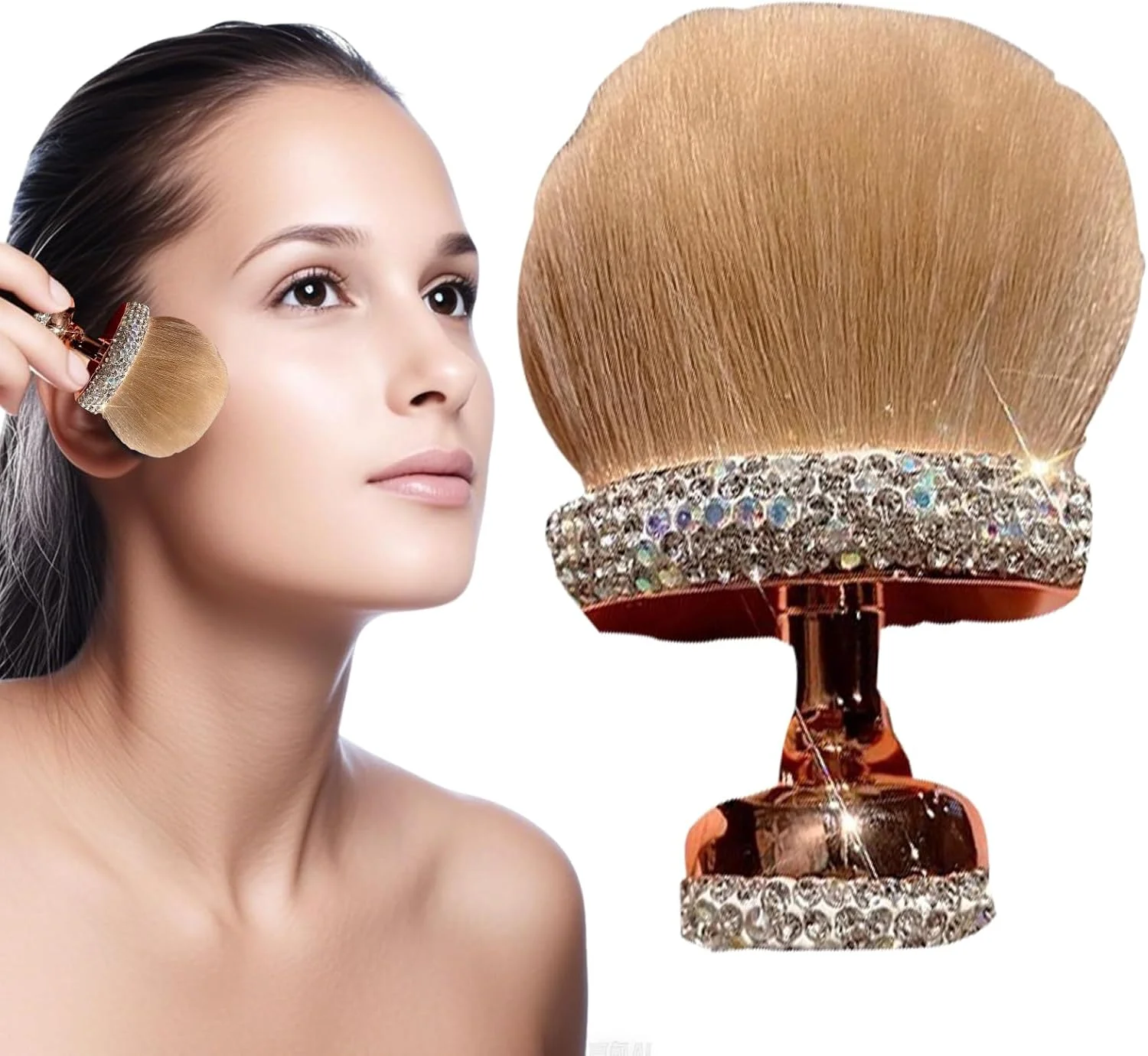 براش برنزر، براش تیره کننده | ابزار ترکیب برس نرم بزرگ برای روتین آرایش حرفه ای و استفاده از ضد آفتاب