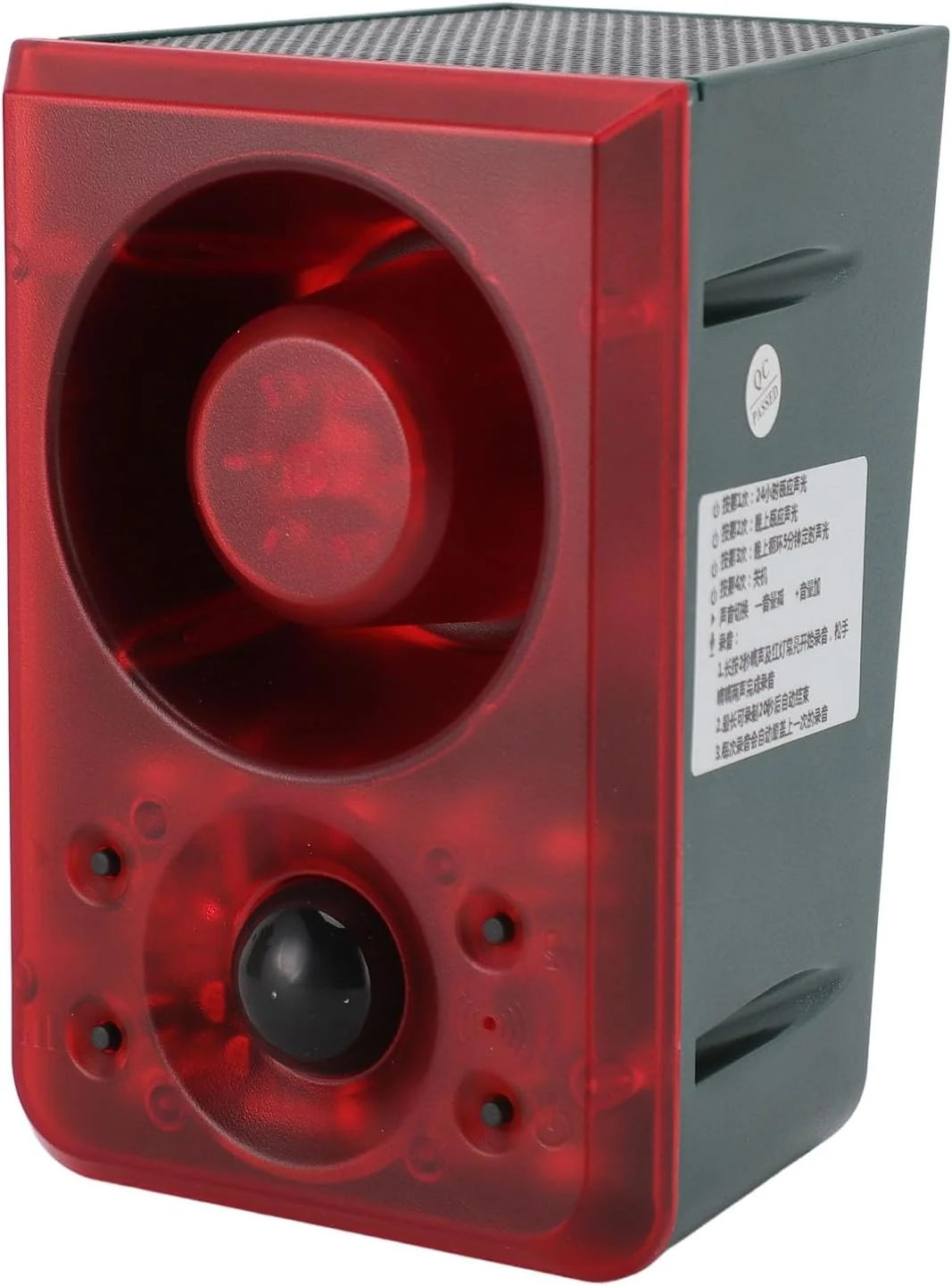 آلارم حسگر حرکتی خورشیدی با ضبط صدای پارس سگ، آلارم تشخیص فعال شده با حرکت، برای امنیت خانه، مزرعه، گاراژ