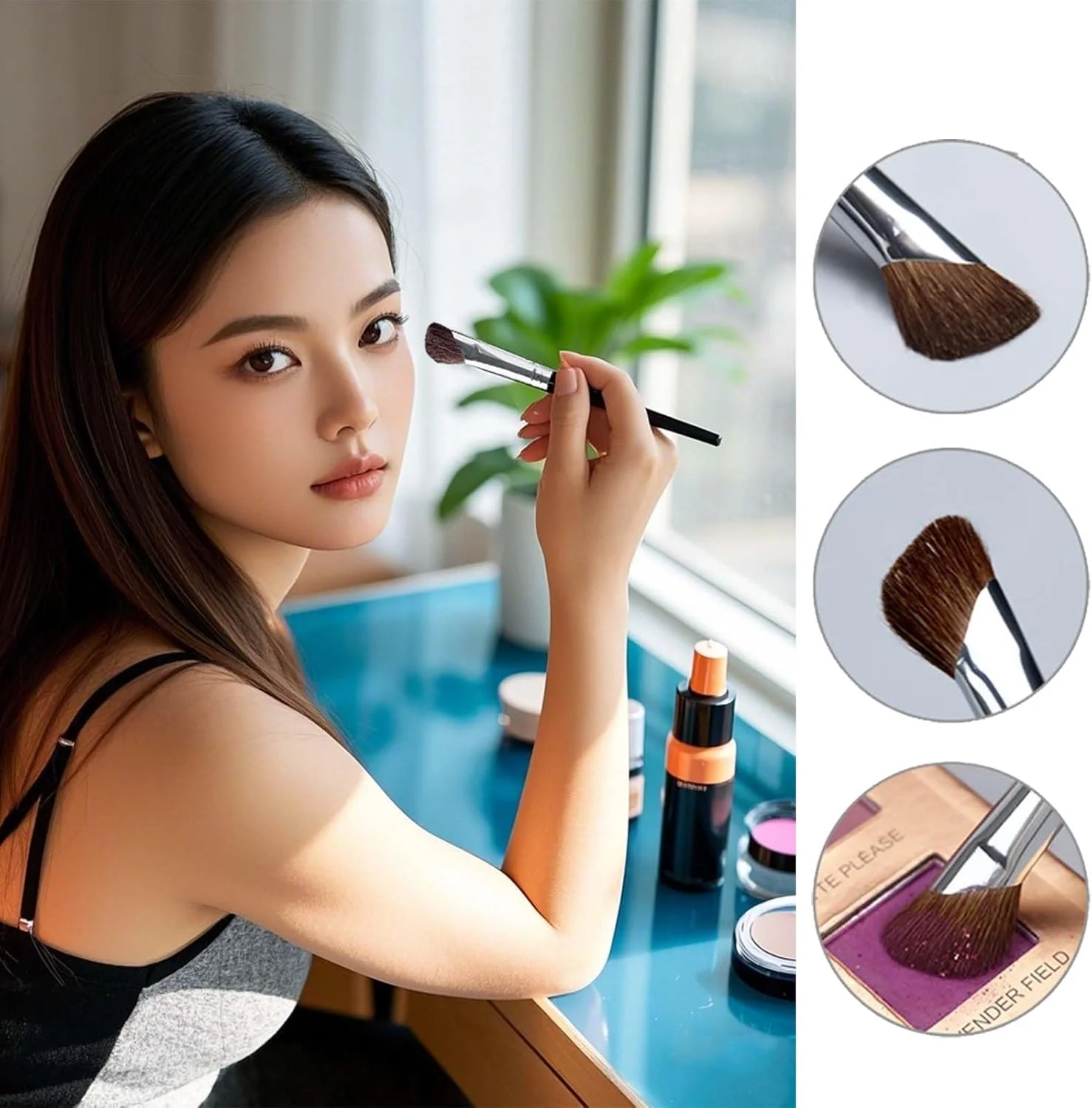 ست برس کانتور بینی 2 عددی - شامل برس U شکل 2 در 1 و برس کرکی. طراحی زاویه دار برای مشخص کردن و هایلایت کردن آسان بینی. ایده آل برای استفاده یکپارچه از آرایش