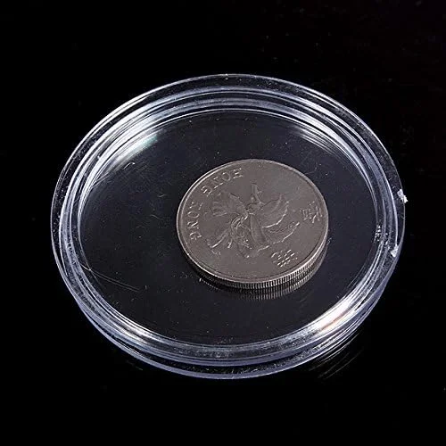 Teensery بسته 10 عددی کپسول سکه پلاستیکی شفاف گرد جعبه نگهدارنده ویترینی سکه (27 میلی متر) Teensery بسته 10 عددی کپسول سکه پلاستیکی شفاف گرد جعبه نگهدارنده ویترینی سکه (27 میلی متر)