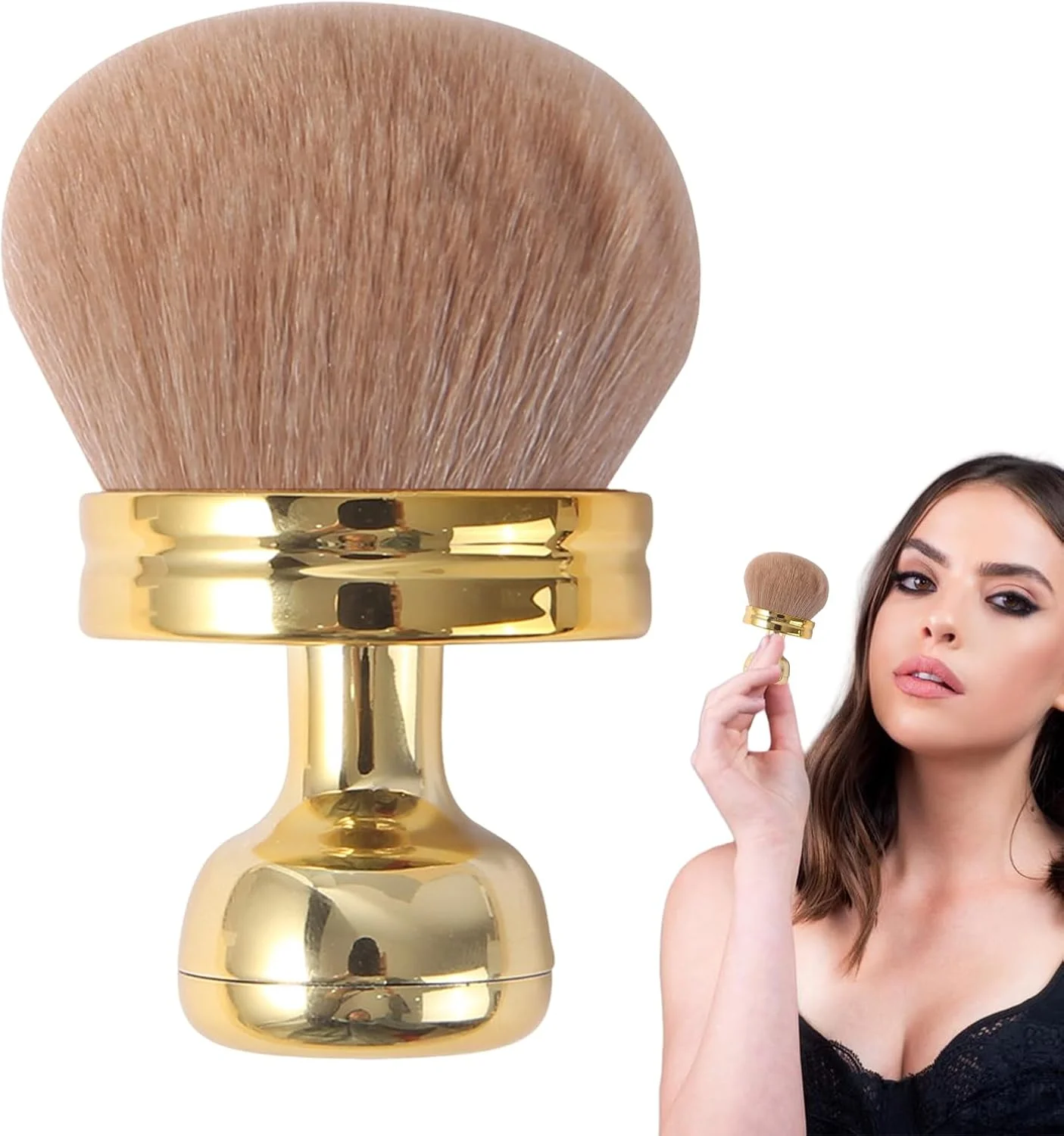 براش برنزه کننده - براش صورت و بدن برای برنزه کردن - ابزار آرایشی با سر پهن 3 اینچی برای پوشش یکنواخت پاها، بازوها، پشت، رژگونه پودری، کانسیلر و کرم پودر