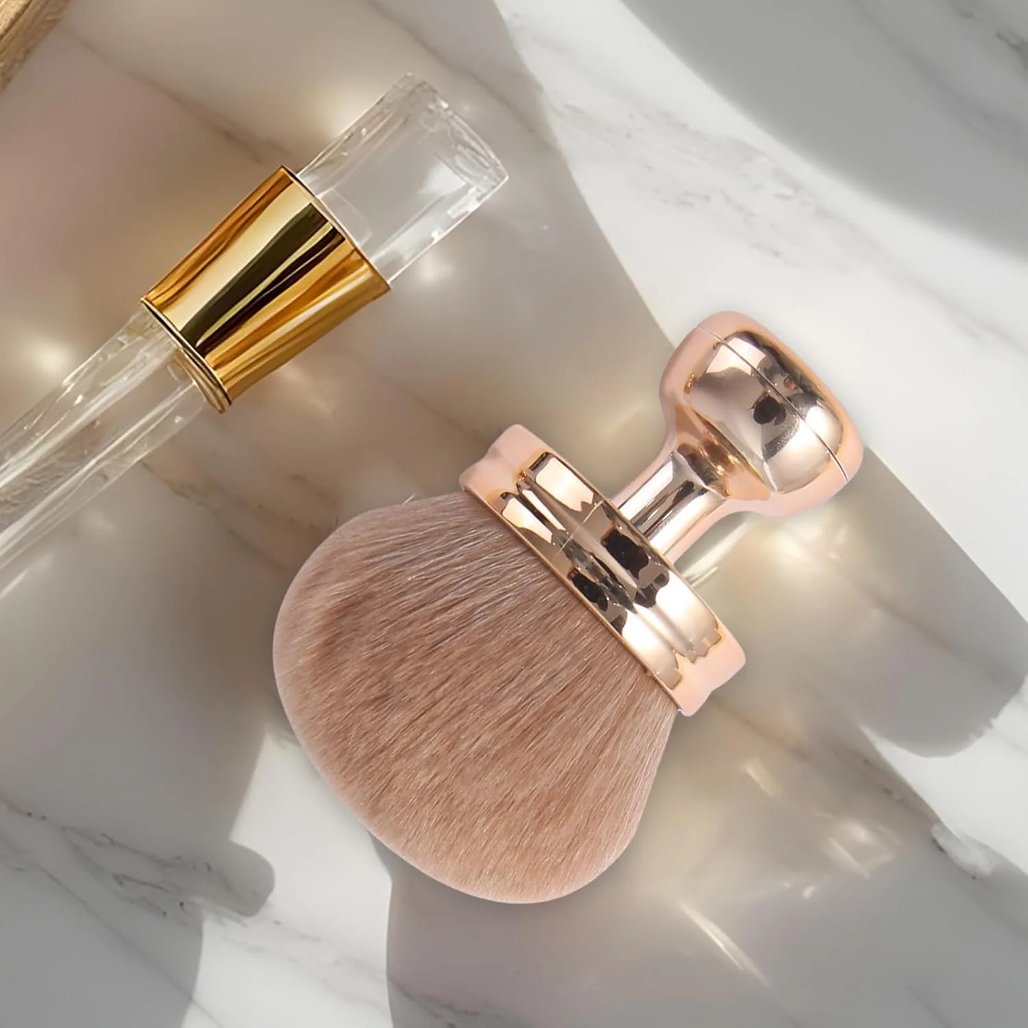 برس برنزه کننده خودکار - برس صورت و بدن برای برنزه کننده خودکار - ابزار آرایشی سر پهن 3 اینچی برای پوشش یکنواخت برای پاها، بازوها، پشت، رژگونه پودری، کانسیلر و کرم پودر
