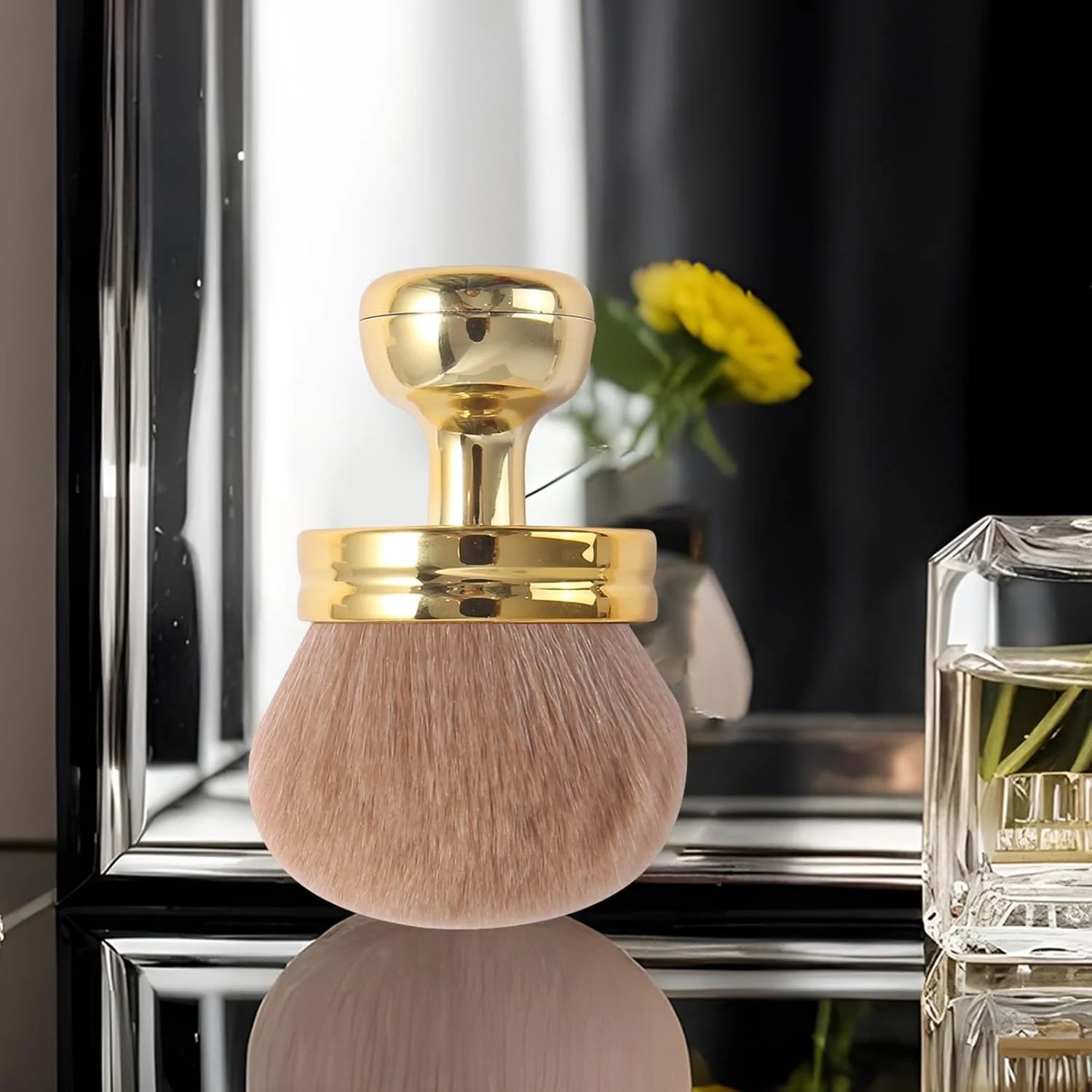 برس برنزه کننده بدن - برس آرایشی برنزه کننده بدن، ابزار آرایشی سر پهن 3 اینچی برای پوشش یکنواخت برای پاها، بازوها، پشت، پودر رژگونه، کانسیلر و کرم پودر