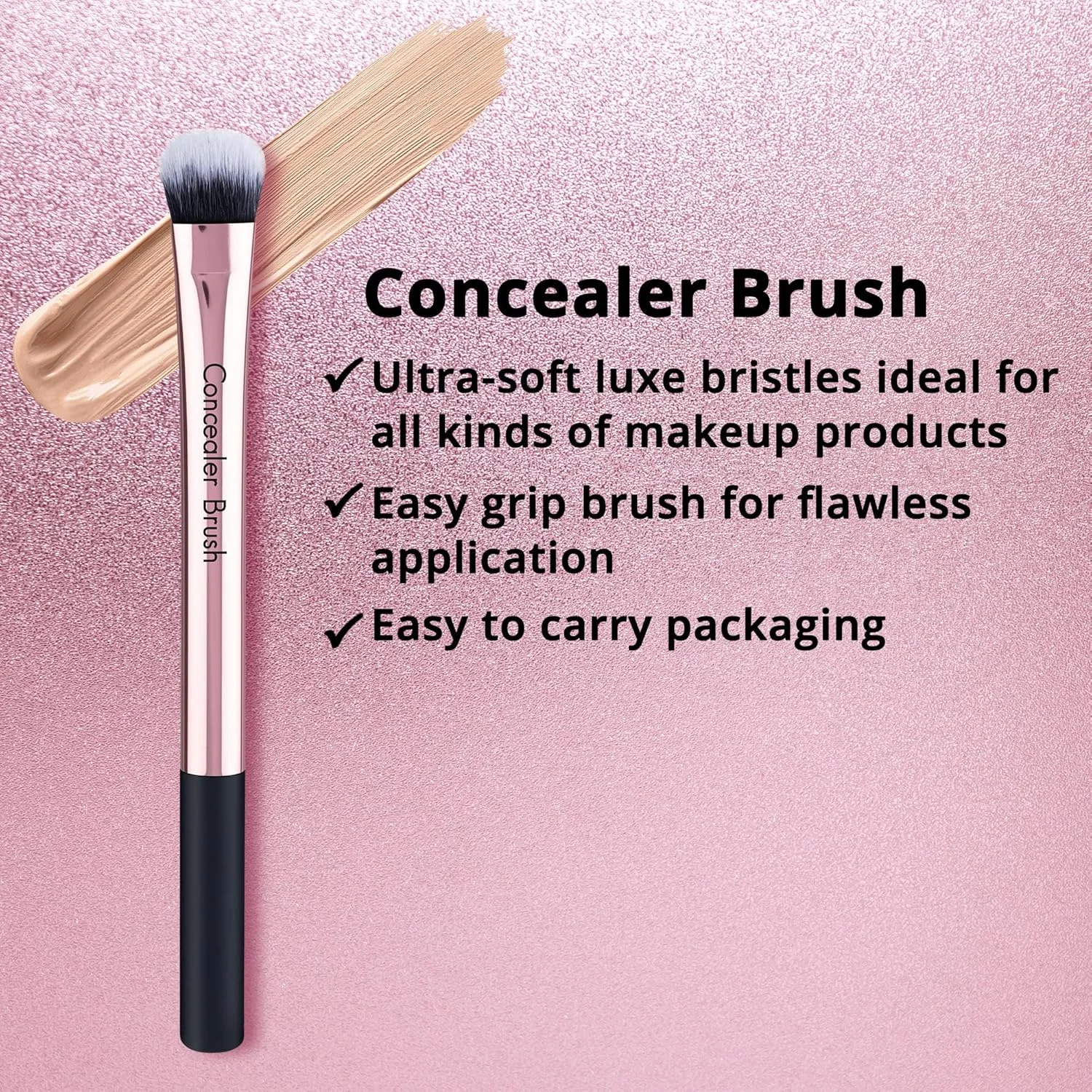 براش آرایشی NYKAA BlendPro مشکی/رزگلد (براش کانسیلر) براش آرایشی NYKAA BlendPro مشکی/رزگلد (براش کانسیلر)