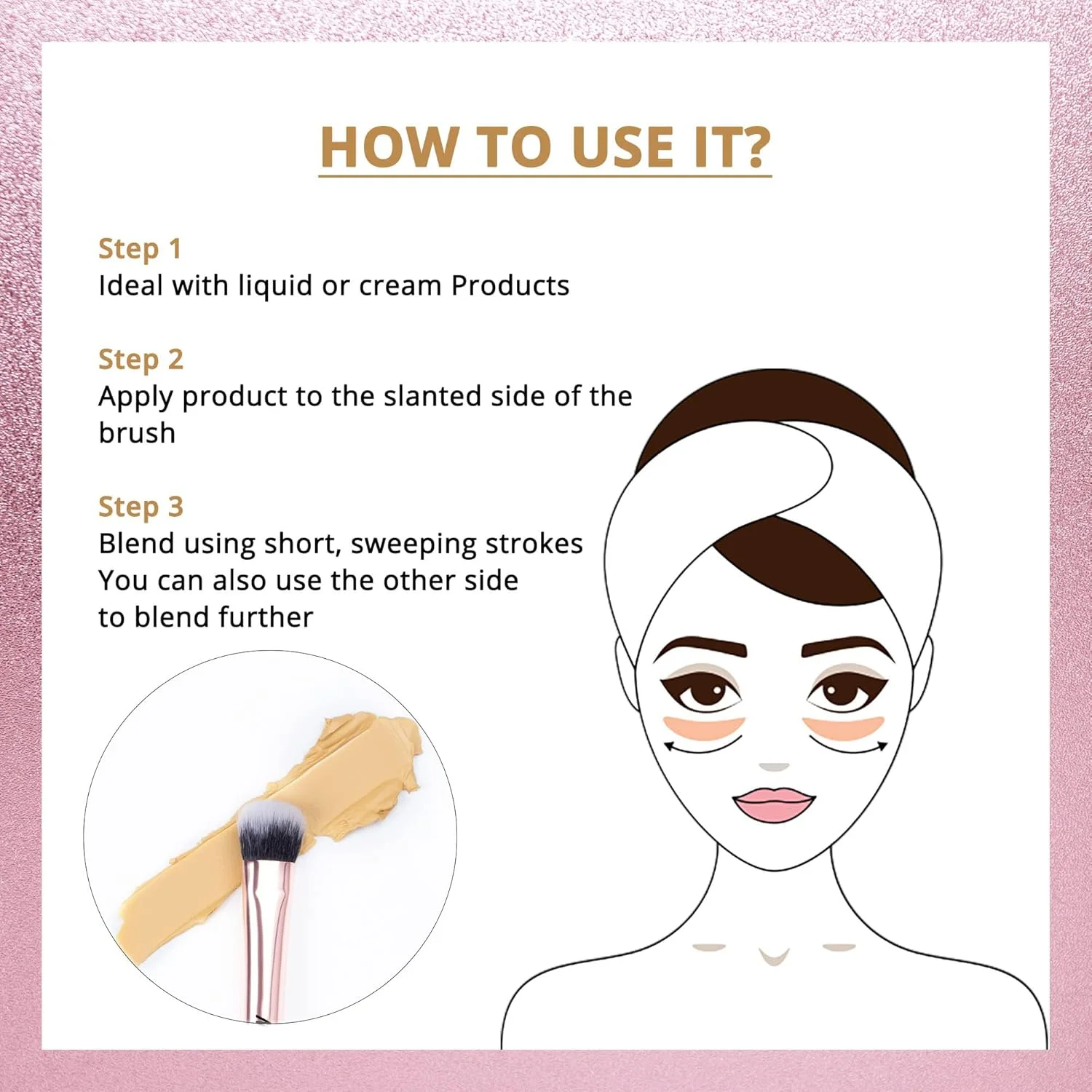 براش آرایشی NYKAA BlendPro مشکی/رزگلد (براش کانسیلر) براش آرایشی NYKAA BlendPro مشکی/رزگلد (براش کانسیلر)