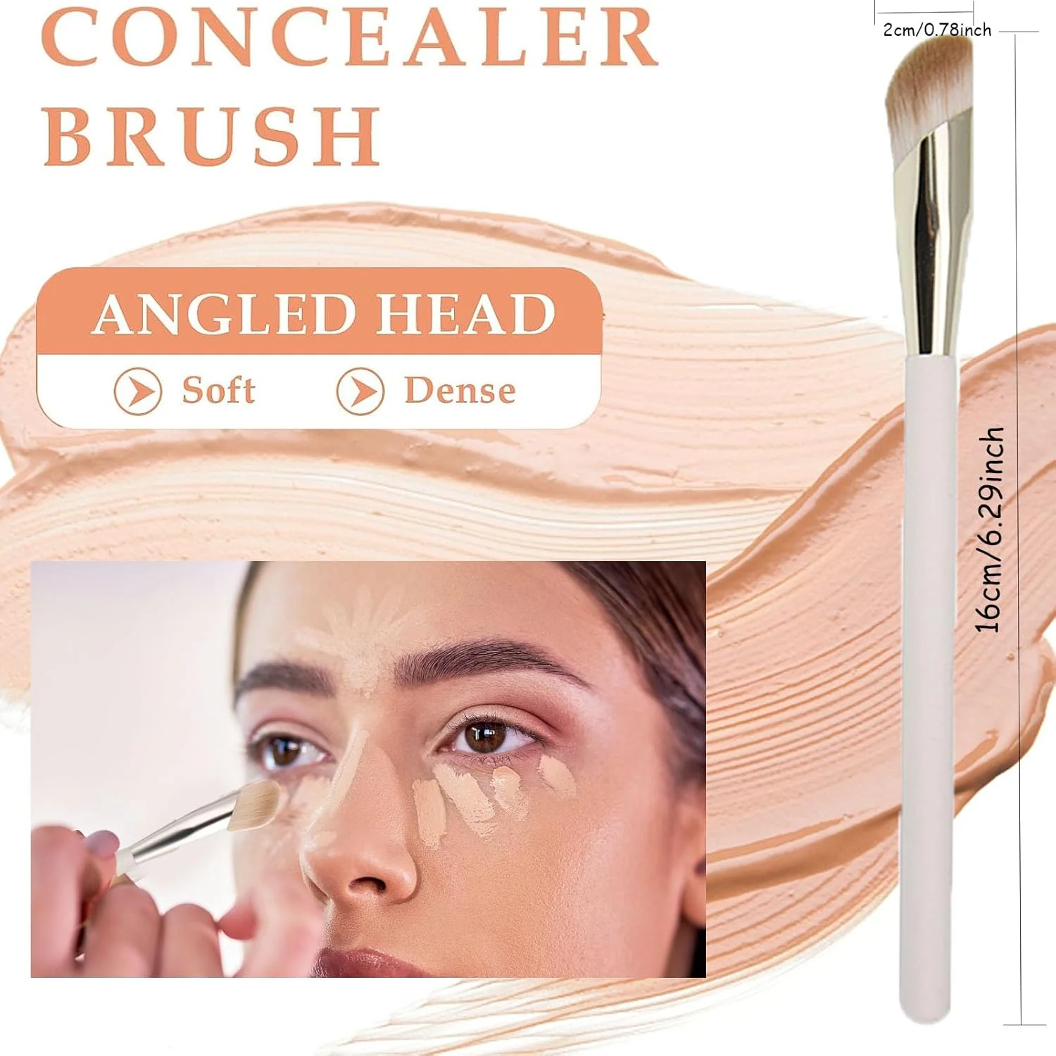 قلم موی کانسیلر زاویه دار زیر چشم Hfpengzan Beauty، کانسیلر فونداسیون برای حلقه های تیره، قلم موی آرایش کانتور بینی با شکل انگشتی برای ترکیب و پخش کردن مایع و کرم، قلم موی پودر زیر چشم. قلم موی کانسیلر زاویه دار زیر چشم Hfpengzan Beauty، کانسیلر فونداسیون برای حلقه های تیره، قلم موی آرایش کانتور بینی با شکل انگشتی برای ترکیب و پخش کردن مایع و کرم، قلم موی پودر زیر چشم.