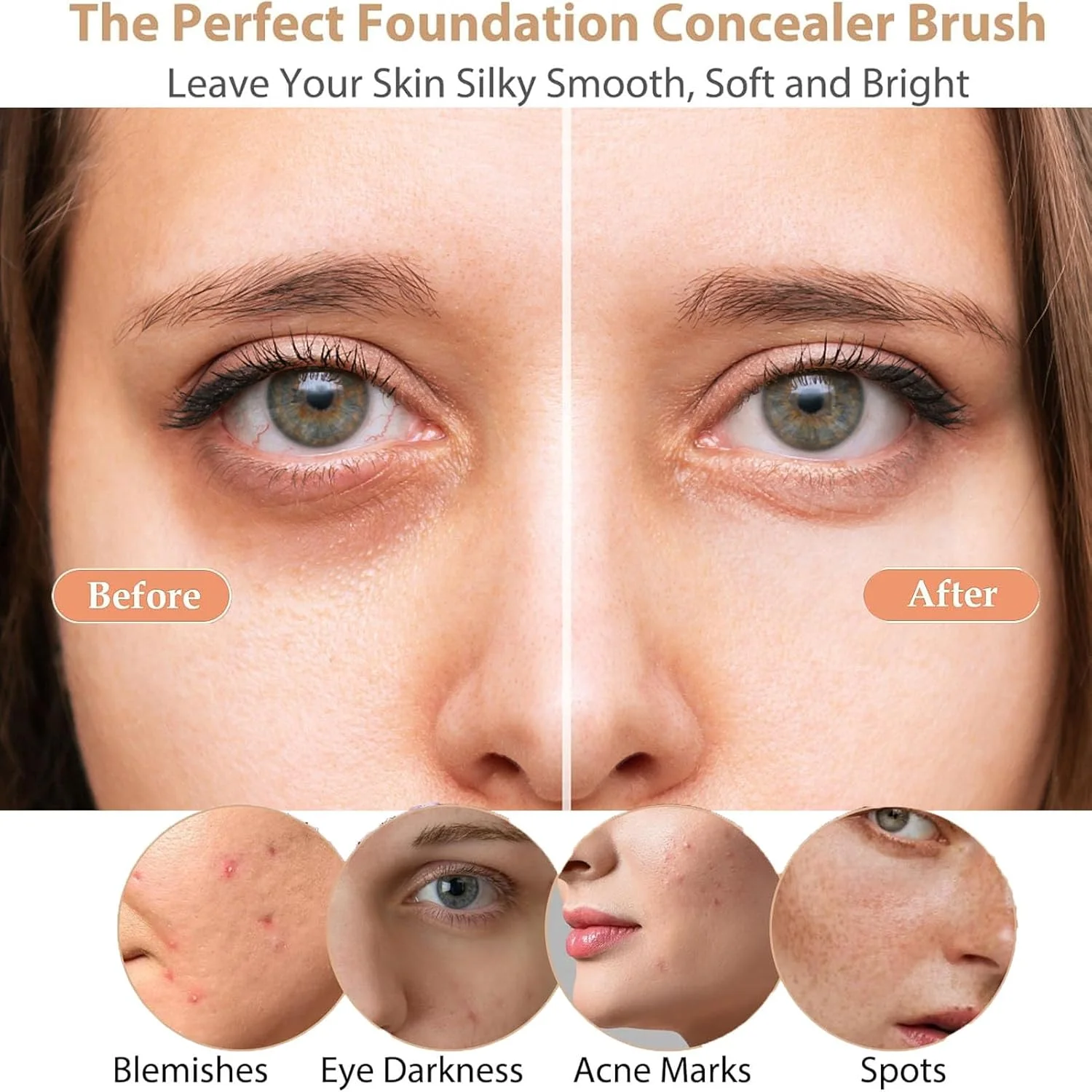 قلم موی کانسیلر زاویه دار زیر چشم Hfpengzan Beauty، کانسیلر فونداسیون برای حلقه های تیره، قلم موی آرایش کانتور بینی با شکل انگشتی برای ترکیب و پخش کردن مایع و کرم، قلم موی پودر زیر چشم. قلم موی کانسیلر زاویه دار زیر چشم Hfpengzan Beauty، کانسیلر فونداسیون برای حلقه های تیره، قلم موی آرایش کانتور بینی با شکل انگشتی برای ترکیب و پخش کردن مایع و کرم، قلم موی پودر زیر چشم.