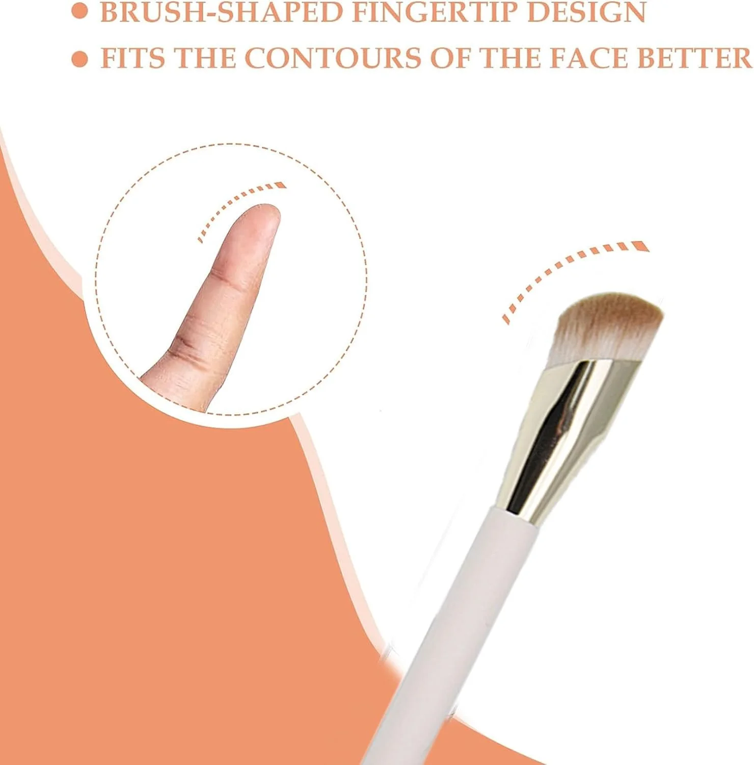 قلم موی کانسیلر زاویه دار زیر چشم Hfpengzan Beauty، کانسیلر فونداسیون برای حلقه های تیره، قلم موی آرایش کانتور بینی با شکل انگشتی برای ترکیب و پخش کردن مایع و کرم، قلم موی پودر زیر چشم. قلم موی کانسیلر زاویه دار زیر چشم Hfpengzan Beauty، کانسیلر فونداسیون برای حلقه های تیره، قلم موی آرایش کانتور بینی با شکل انگشتی برای ترکیب و پخش کردن مایع و کرم، قلم موی پودر زیر چشم.