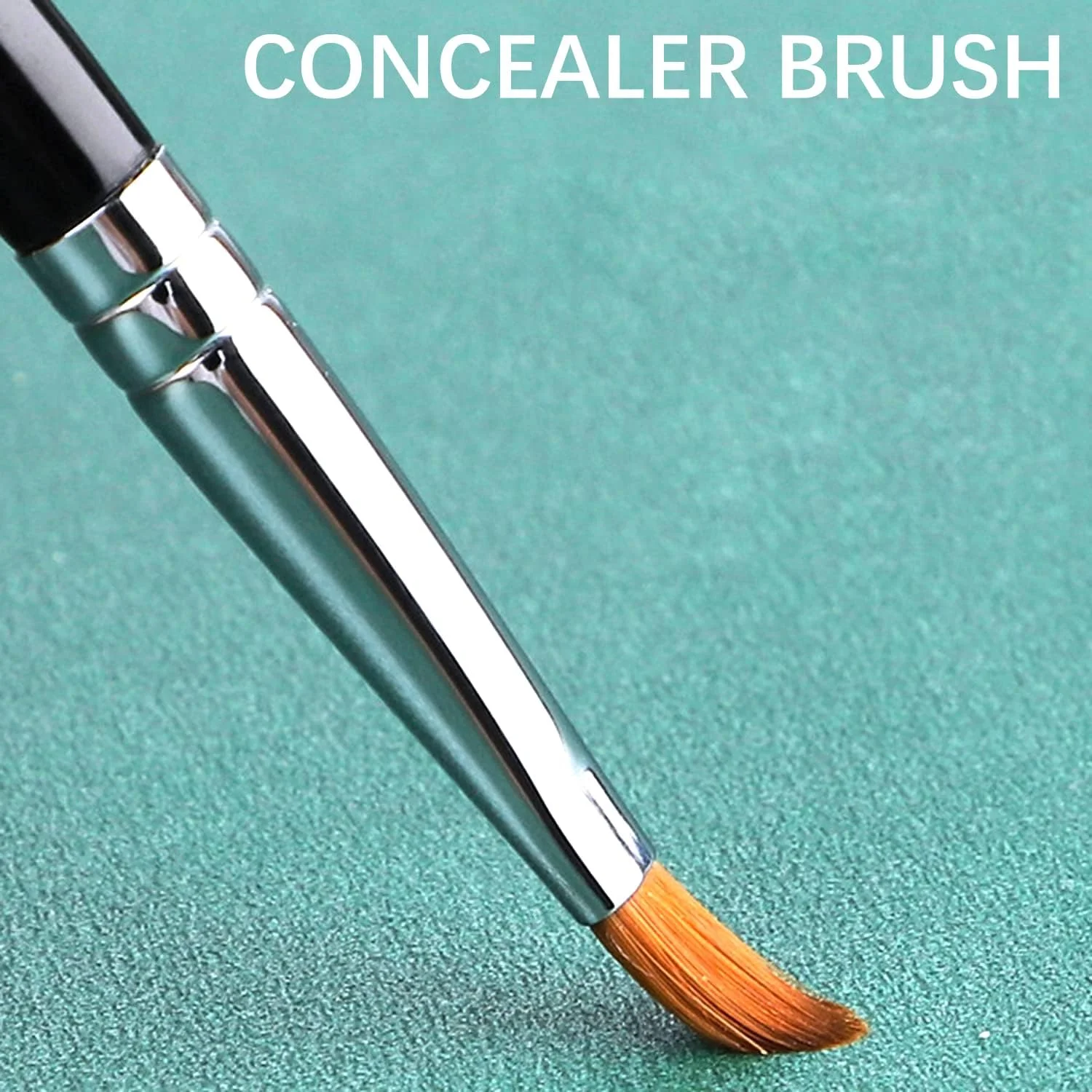 براش کانسیلر JASONYATE، براش کانسیلر دو طرفه 2 در 1 تخت با اسفنج آرایشی، براش کانسیلر کوچک - سیاهی دور چشم، پف کردگی، پف چشم، پوست بالغ، لکه های اشک، لکه ها، کرم فونداسیون مایع