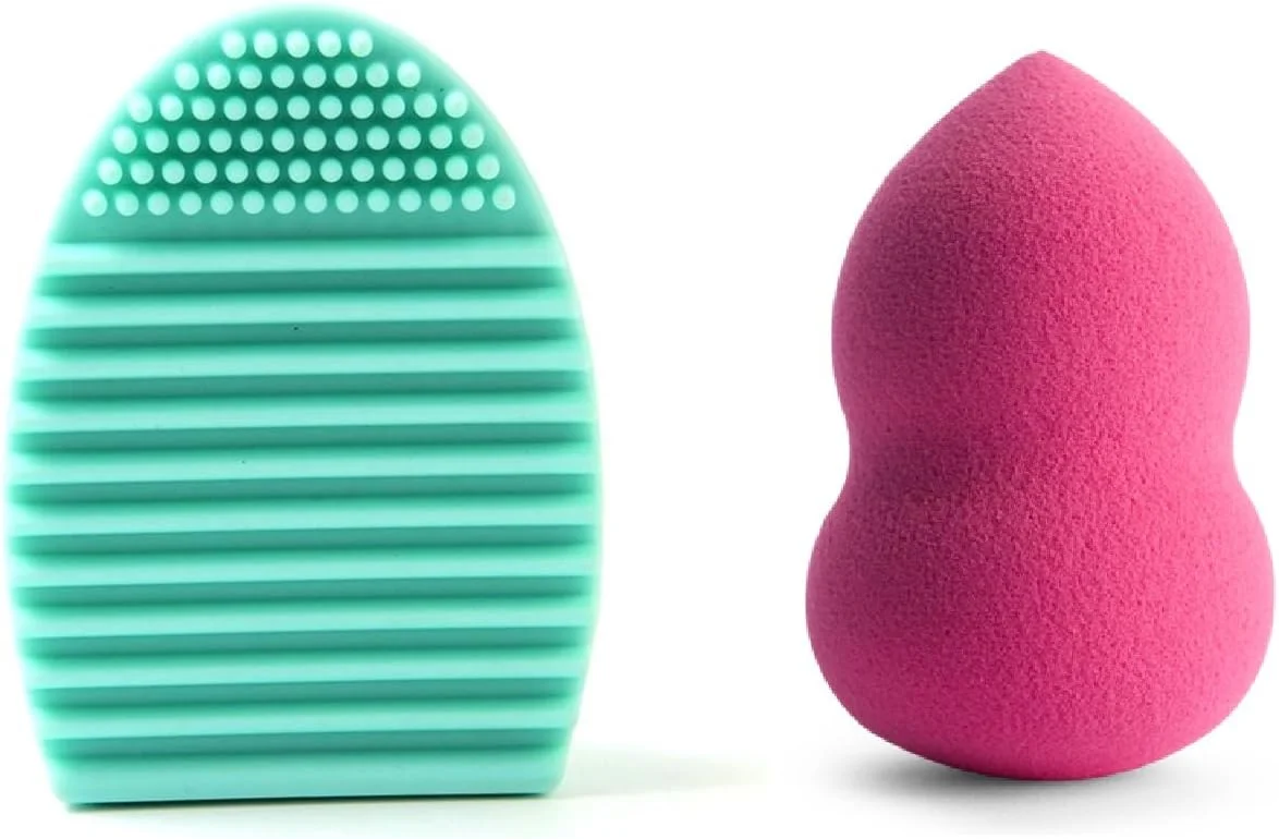 پد آرایشی وارداتی بیوتی بلندر برای پودر فیکس، کانسیلر و اسفنج پفکی مدل LG9 و برس شوی سیلیکونی (مجموعه 2 عددی)