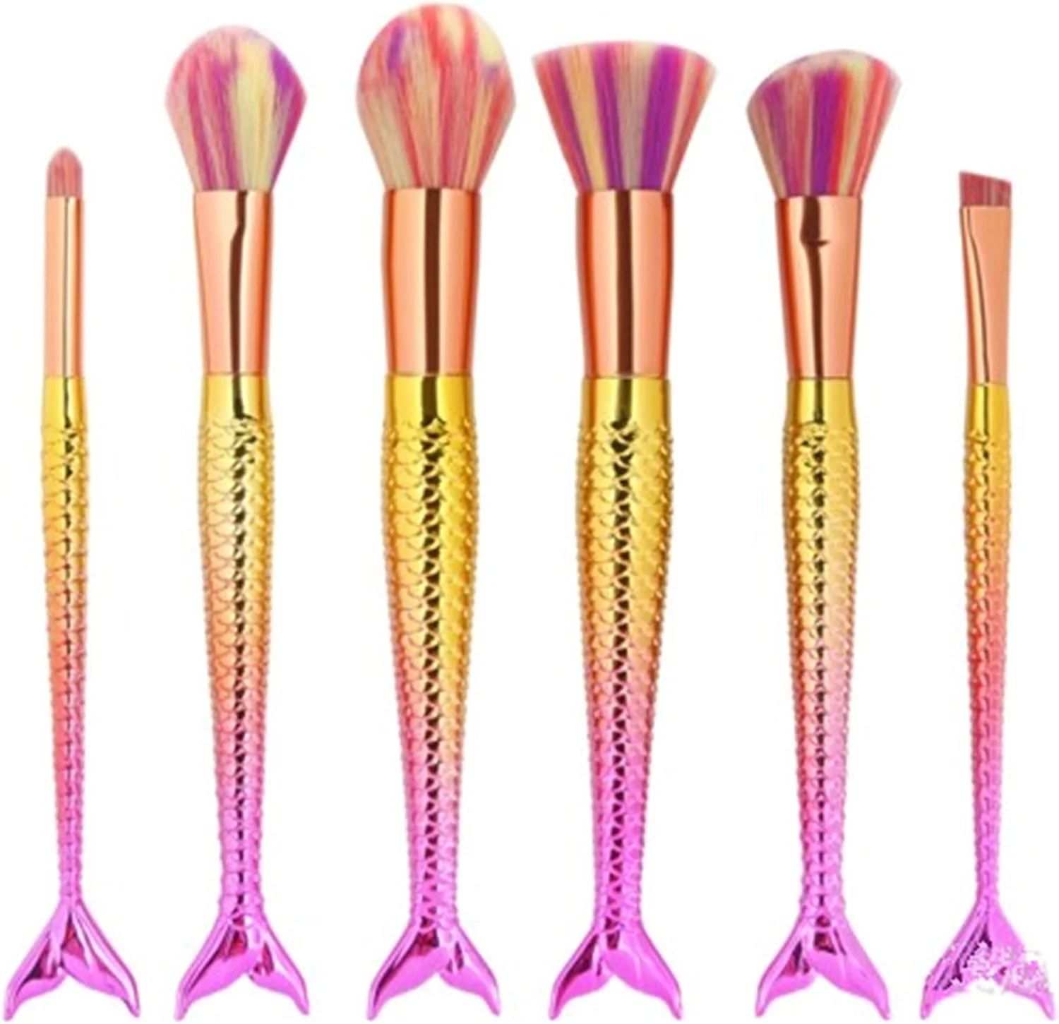 ست 5 عددی برس آرایشی شامل برس کرم پودر، ابرو، خط چشم، رژگونه و کانسیلر