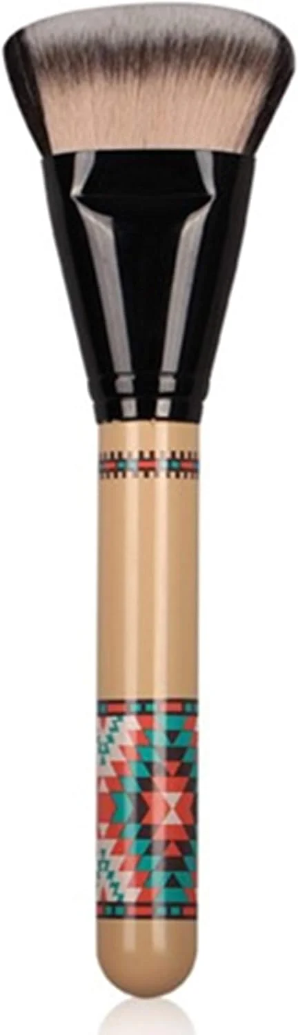 براش آرایشی کرم پودر صورت - ایده آل برای ترکیب لوازم آرایشی مایع، کرمی یا پودری بی عیب و نقص - براشینگ، ضربه زدن، کانسیلر - موهای متراکم مصنوعی با کیفیت عالی