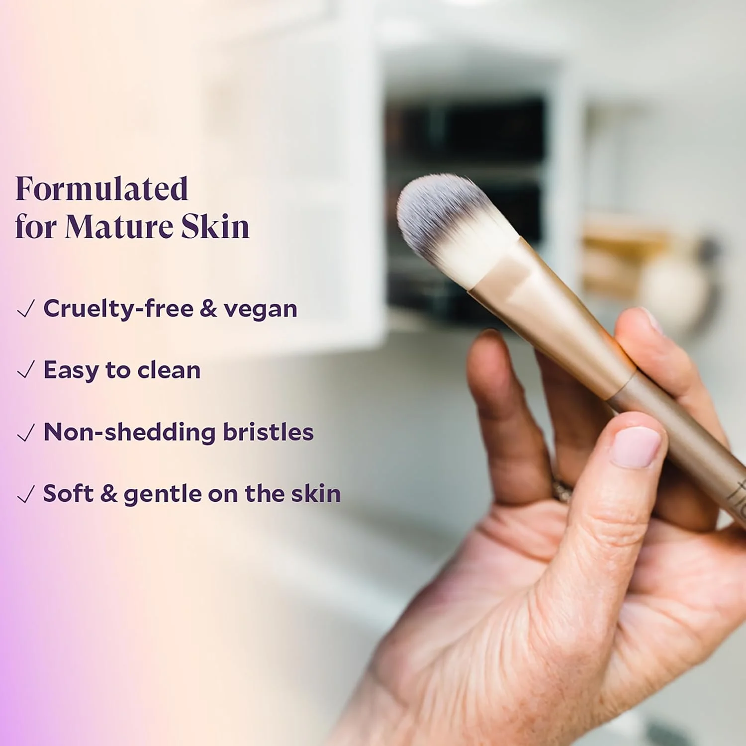 براش کانسیلر فیرا کازمتیکس - براش صورت برای آرایش کانسیلر کرمی و مایع