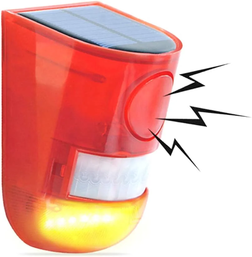 چراغ هشدار خورشیدی Affogato با آژیر 110dB، نور چشمک زن LED قرمز، سیستم امنیتی، سنسور حرکتی خودکار، ضد آب، بی سیم، مناسب فضای باز، مزرعه، کارخانه، انبار، باغ، درب ورودی و حیاط چراغ هشدار خورشیدی Affogato با آژیر 110dB، نور چشمک زن LED قرمز، سیستم امنیتی، سنسور حرکتی خودکار، ضد آب، بی سیم، مناسب فضای باز، مزرعه، کارخانه، انبار، باغ، درب ورودی و حیاط