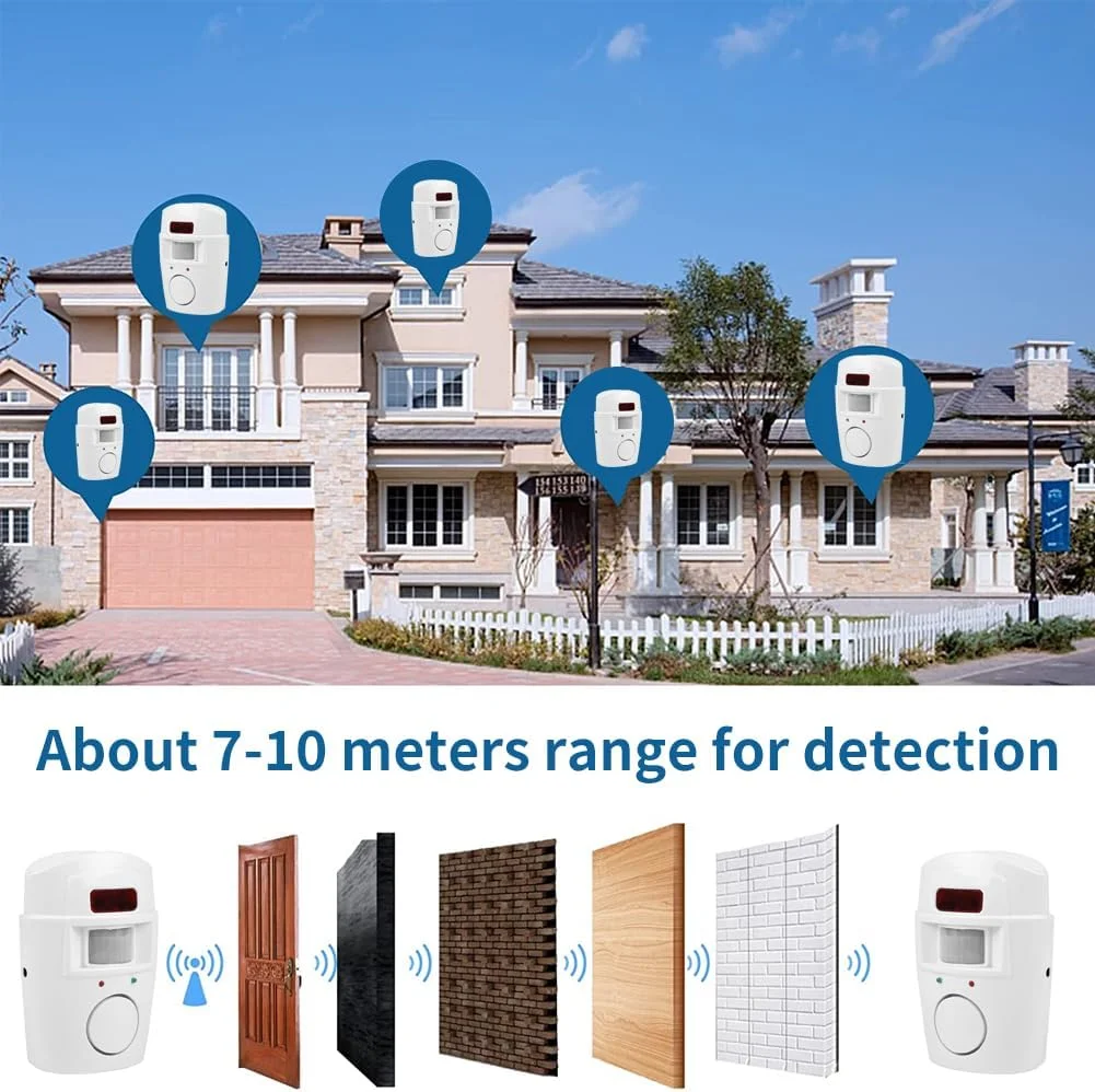آشاتا دزدگیر حسگر حرکتی، سیستم دزدگیر امنیتی PIR بی سیم، آشکارساز حسگر حرکتی + کنترل از راه دور برای گاراژ خانه
