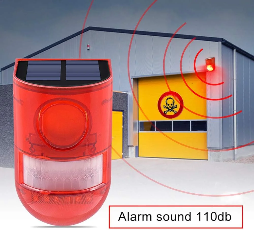 چراغ هشدار خورشیدی Affogato با آژیر 110dB، نور چشمک زن LED قرمز، سیستم امنیتی، سنسور حرکتی خودکار، ضد آب، بی سیم، مناسب فضای باز، مزرعه، کارخانه، انبار، باغ، درب ورودی و حیاط چراغ هشدار خورشیدی Affogato با آژیر 110dB، نور چشمک زن LED قرمز، سیستم امنیتی، سنسور حرکتی خودکار، ضد آب، بی سیم، مناسب فضای باز، مزرعه، کارخانه، انبار، باغ، درب ورودی و حیاط