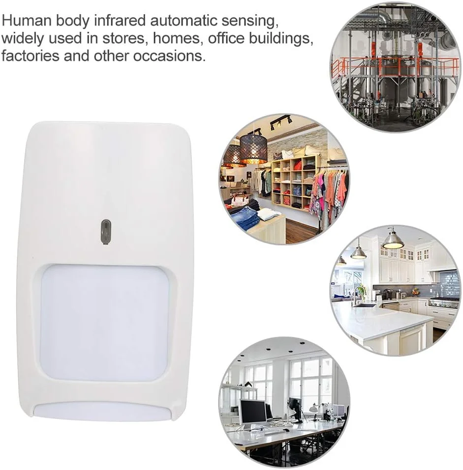 سنسور دوگانه ANEY، آشکارساز حرکتی دوگانه سیمی و مایکروویو، سنسور حرکتی PIR دیواری با قابلیت عدم تشخیص حیوانات خانگی برای سیستم دزدگیر امنیتی منزل