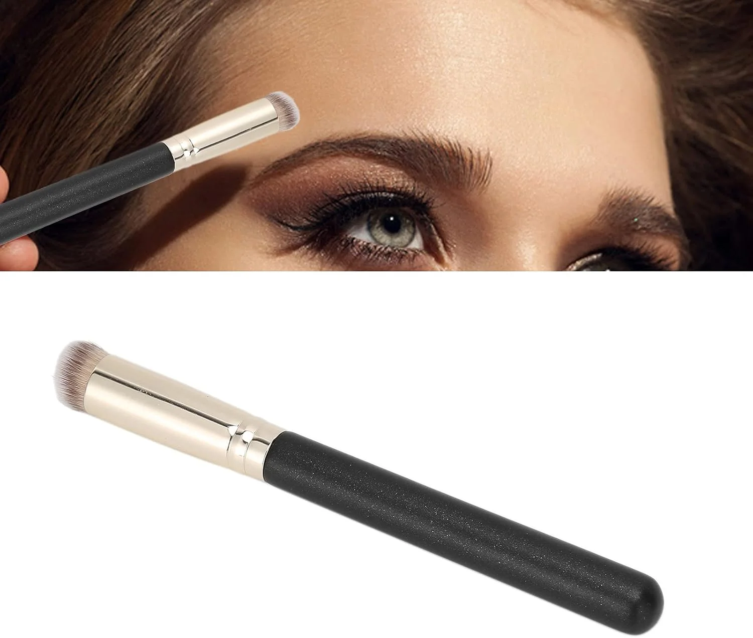 براش کانسیلر، براش حرفه ای کرم پودر، کانسیلر، کانتور، کابوکی، براش قابل حمل حرفه ای کرم پودر، پودر، کانسیلر، بدون ایجاد رد براش