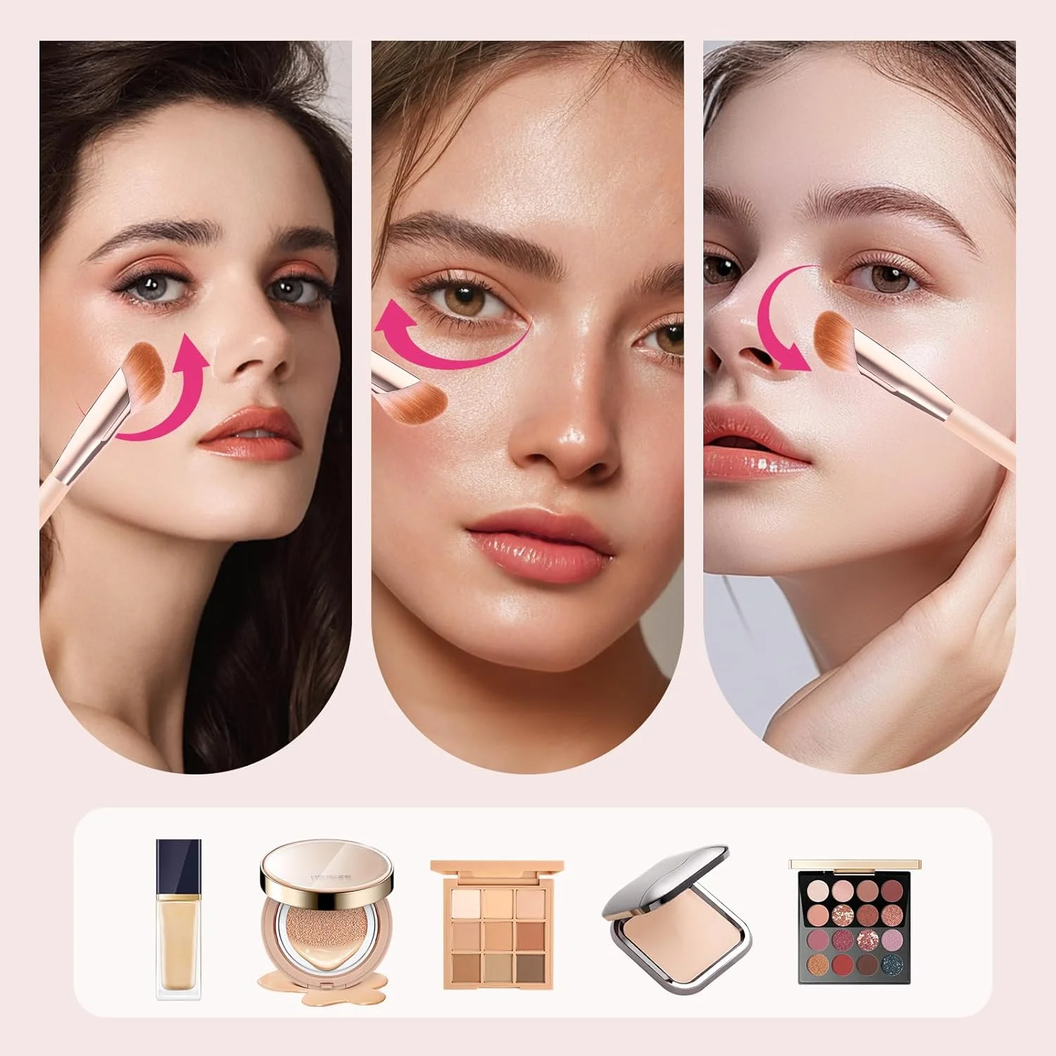 براش کانسیلر دقیق Brush Master D101، مناسب برای ترکیب، پخش و فیکس کردن کانسیلر، براش کوچک زاویه دار برای ترکیب دقیق آرایش صورت، صورتی براش کانسیلر دقیق Brush Master D101، مناسب برای ترکیب، پخش و فیکس کردن کانسیلر، براش کوچک زاویه دار برای ترکیب دقیق آرایش صورت، صورتی