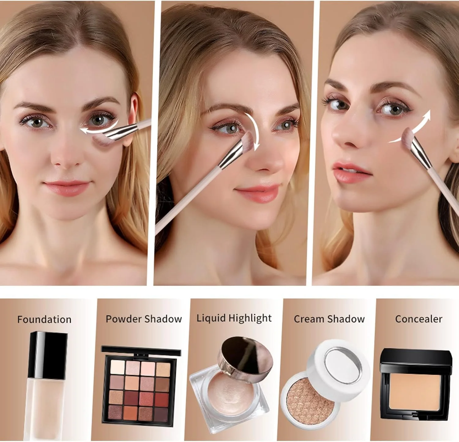 براش کانسیلر زاویه دار زیر چشم Bethy Beauty، براش کانتور بینی انگشتی برای ترکیب و پخش کردن مایع و کرم، براش کوچک فونداسیون ابزار آرایشی بوم صاف براش کانسیلر زاویه دار زیر چشم Bethy Beauty، براش کانتور بینی انگشتی برای ترکیب و پخش کردن مایع و کرم، براش کوچک فونداسیون ابزار آرایشی بوم صاف
